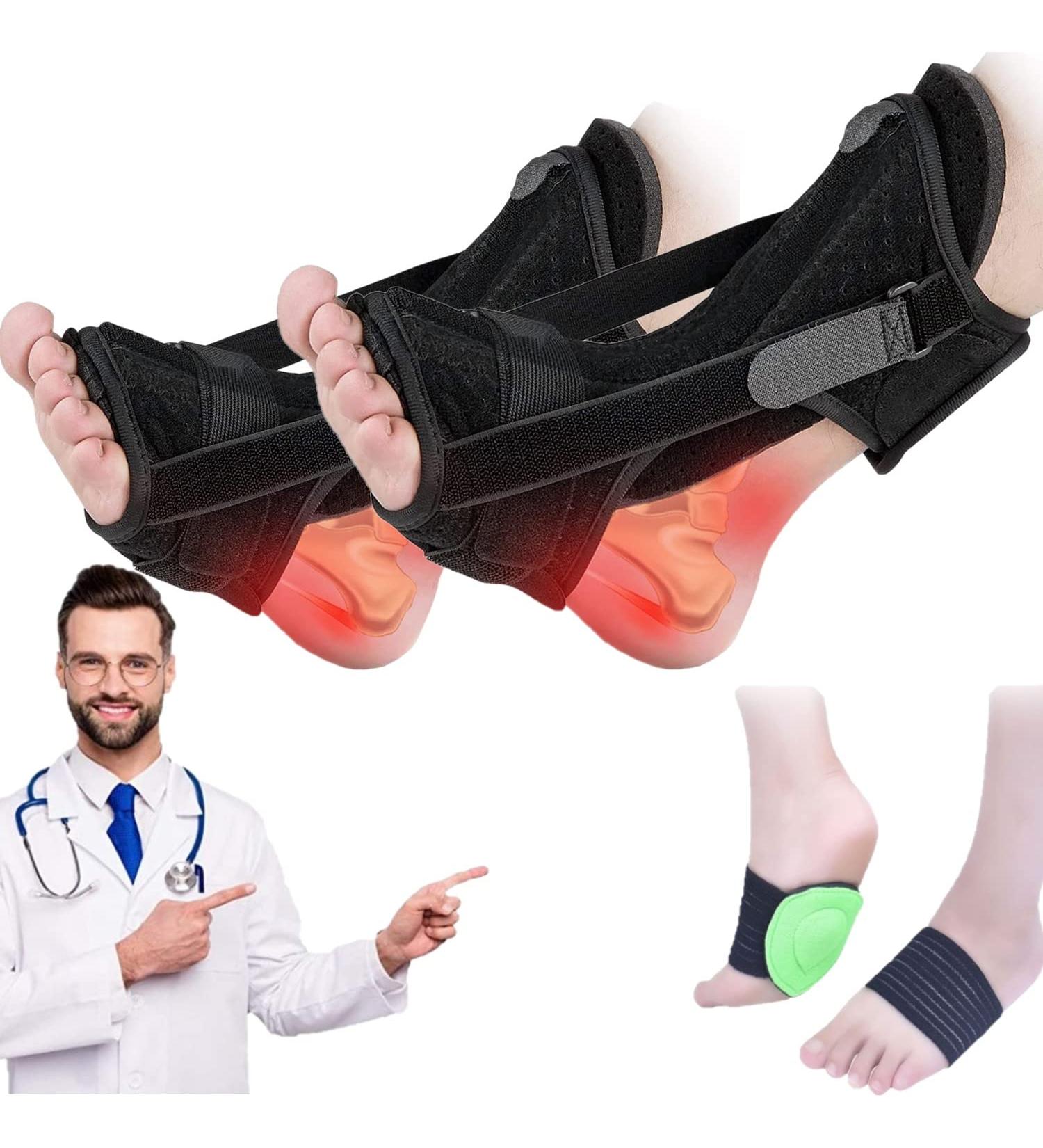 Cogetoro Plantar Fasciitis Night Splint - 2 Pack Adjustable Relief Brace for Men & Women - Effective for Achilles Tendonitis and Foot Drop - Buy Online on GoSupps.com