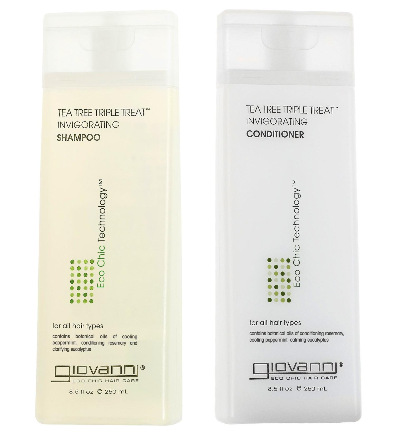 Thinkpichaidai Giovanni Tea Tree Triple Treat Duo Set Shampoo & Conditioner 8.5 Oz Each Bottle