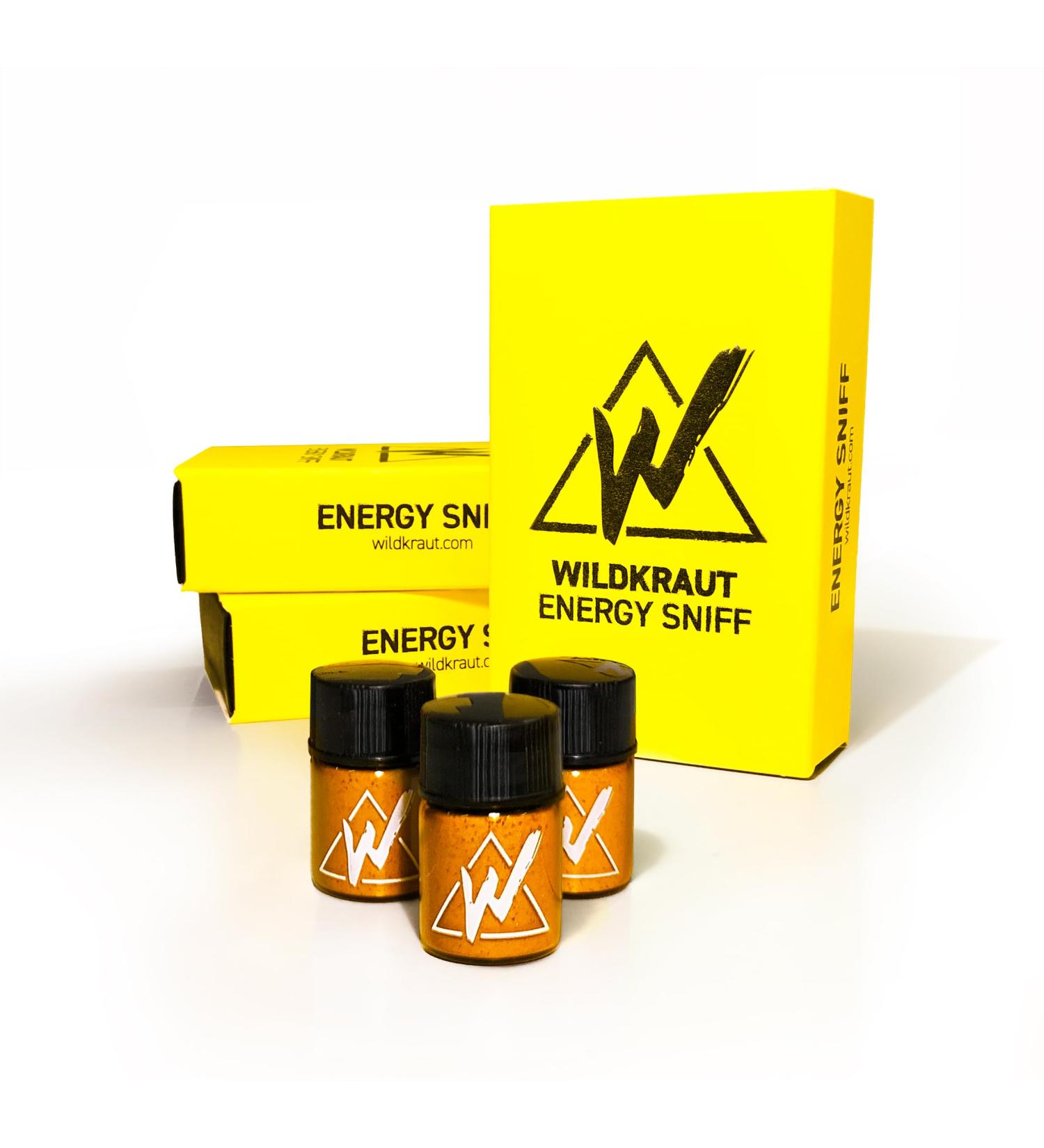 Wildwort Energy Sniff - Original Energy Booster & Concentration Aid | 3-Pack Snuff Powder | Made in Austria | Ideal for Work Parties & Festivals - Buy Online on GoSupps.com