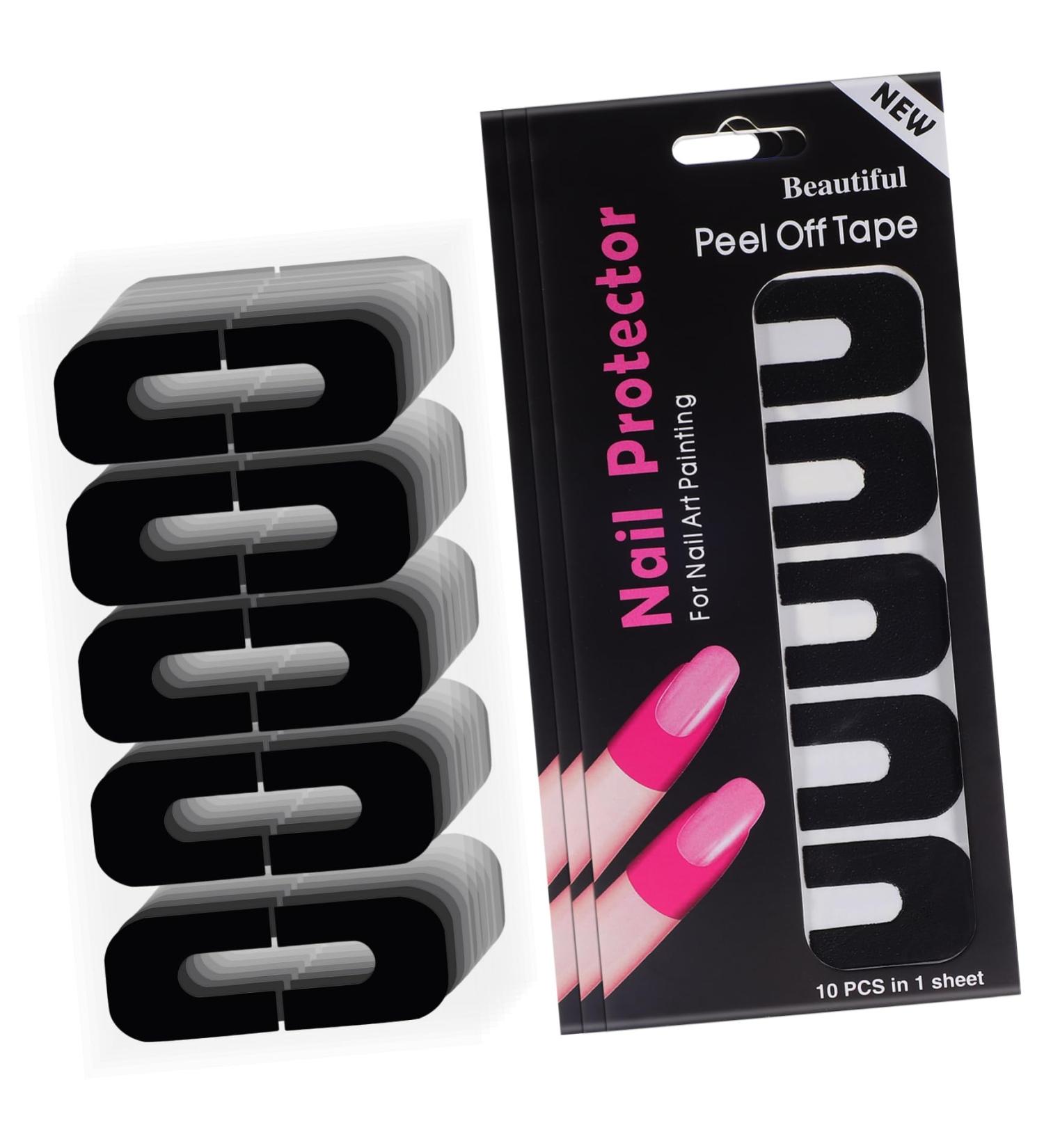 minkissy Nail Protector 100 Sheets manicure s Nail Protectors safety mask tool nail adhesive tape Nail Guards For Painting Nails protective case Protective agent Silica gel 3.00X2.50X0.10CM As Shown - Buy Online on GoSupps.com
