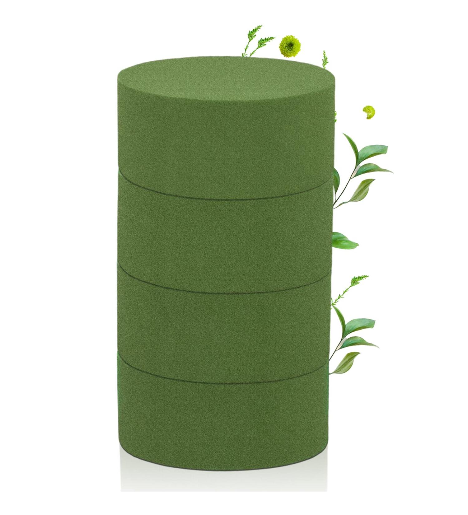 4.3 Round Floral Foam Blocks for Flower Arrangements - Wet/Dry Green Plant Foam for Fresh Flowers - Buy Online on GoSupps.com