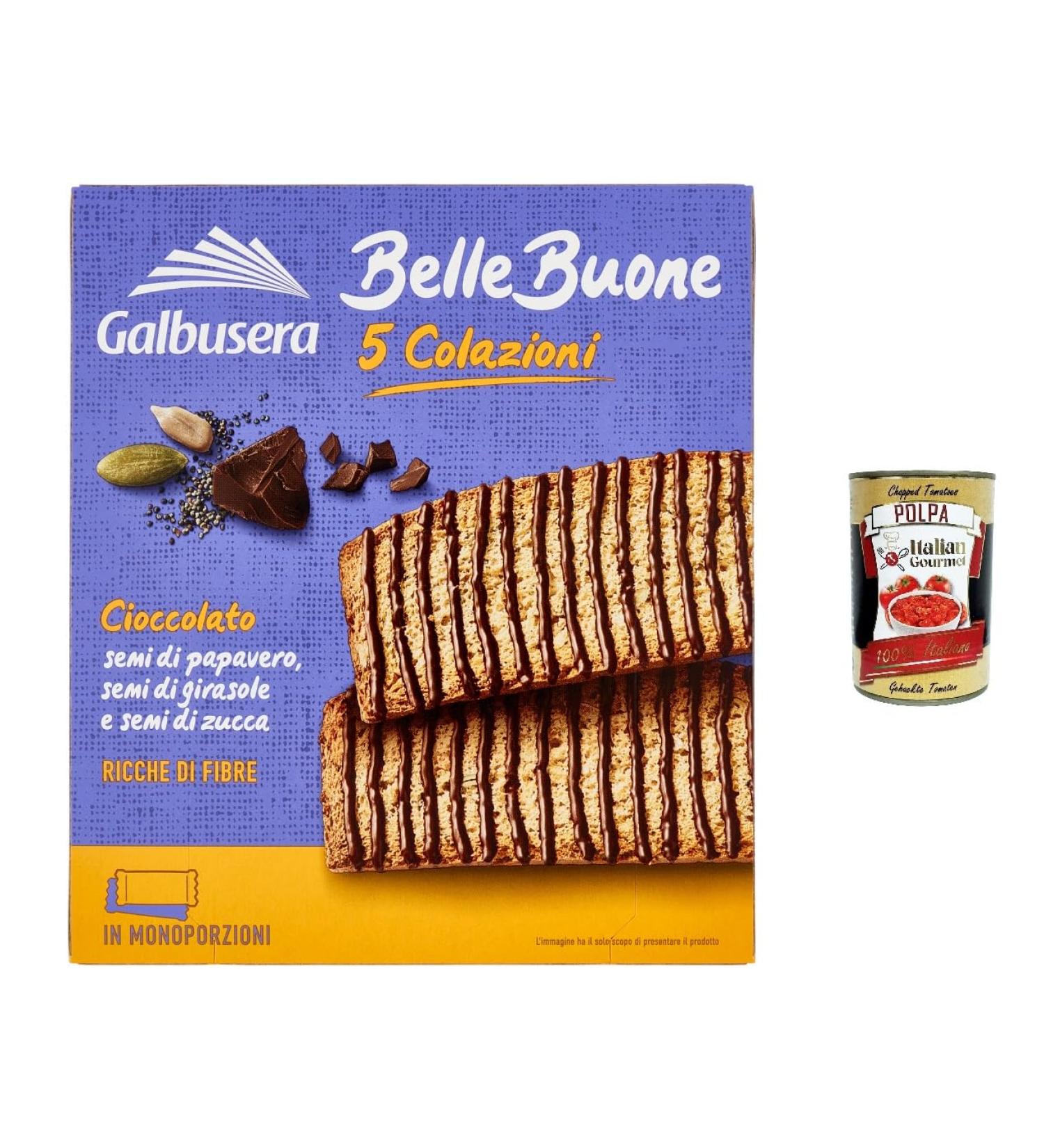 Galbusera Belle Buone Pack of 6 full-fat rusks with cereals and oats pecans fruit 5 individual portions 200 g + Gourmet Italian polpa 400 g - Buy Online on GoSupps.com