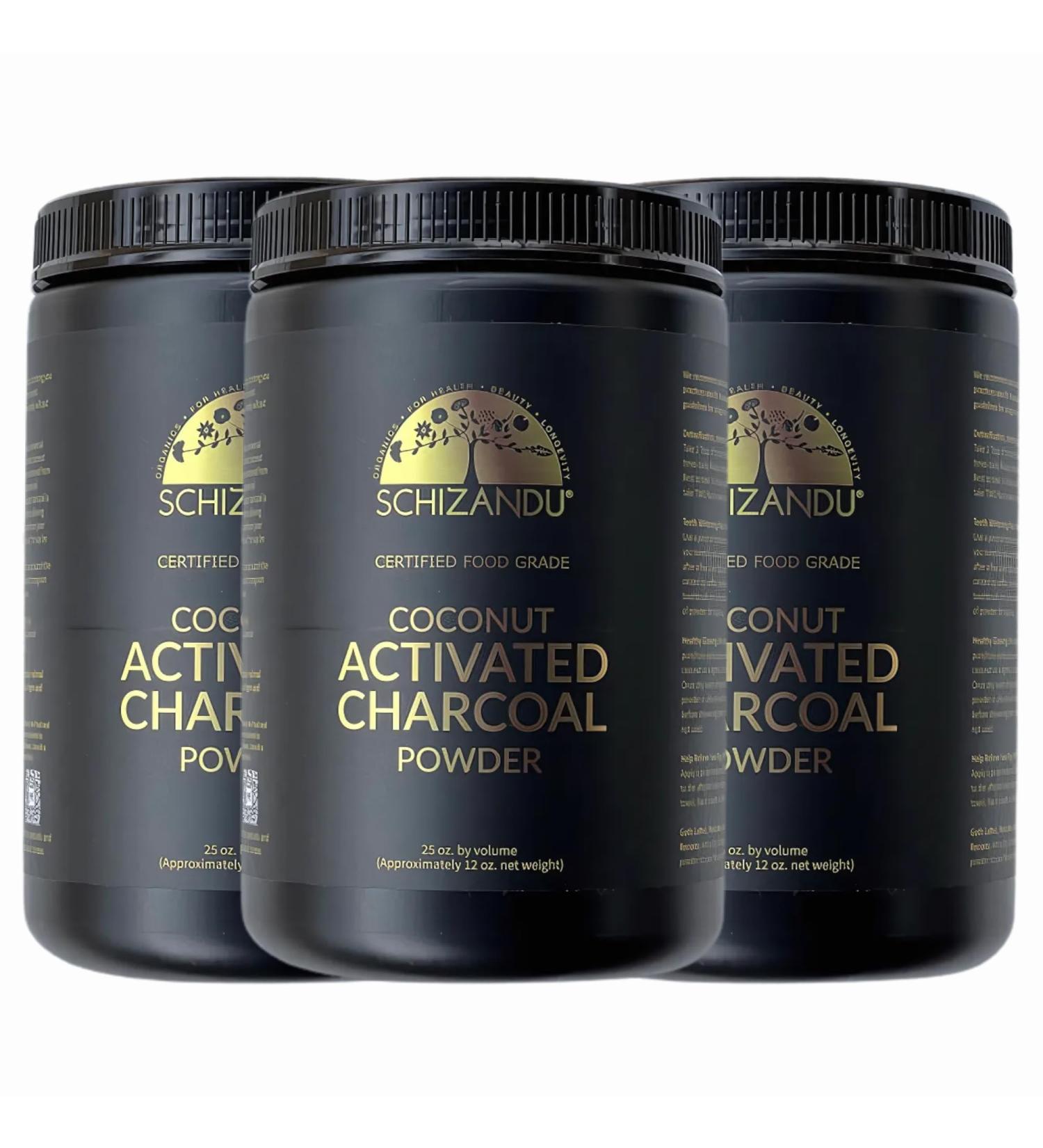 Organic Charcoal Powder Activated Charcoal Natural Vegan Organic GMO Free - Large Bottle 25 oz Powder - 3pack - Buy Online on GoSupps.com