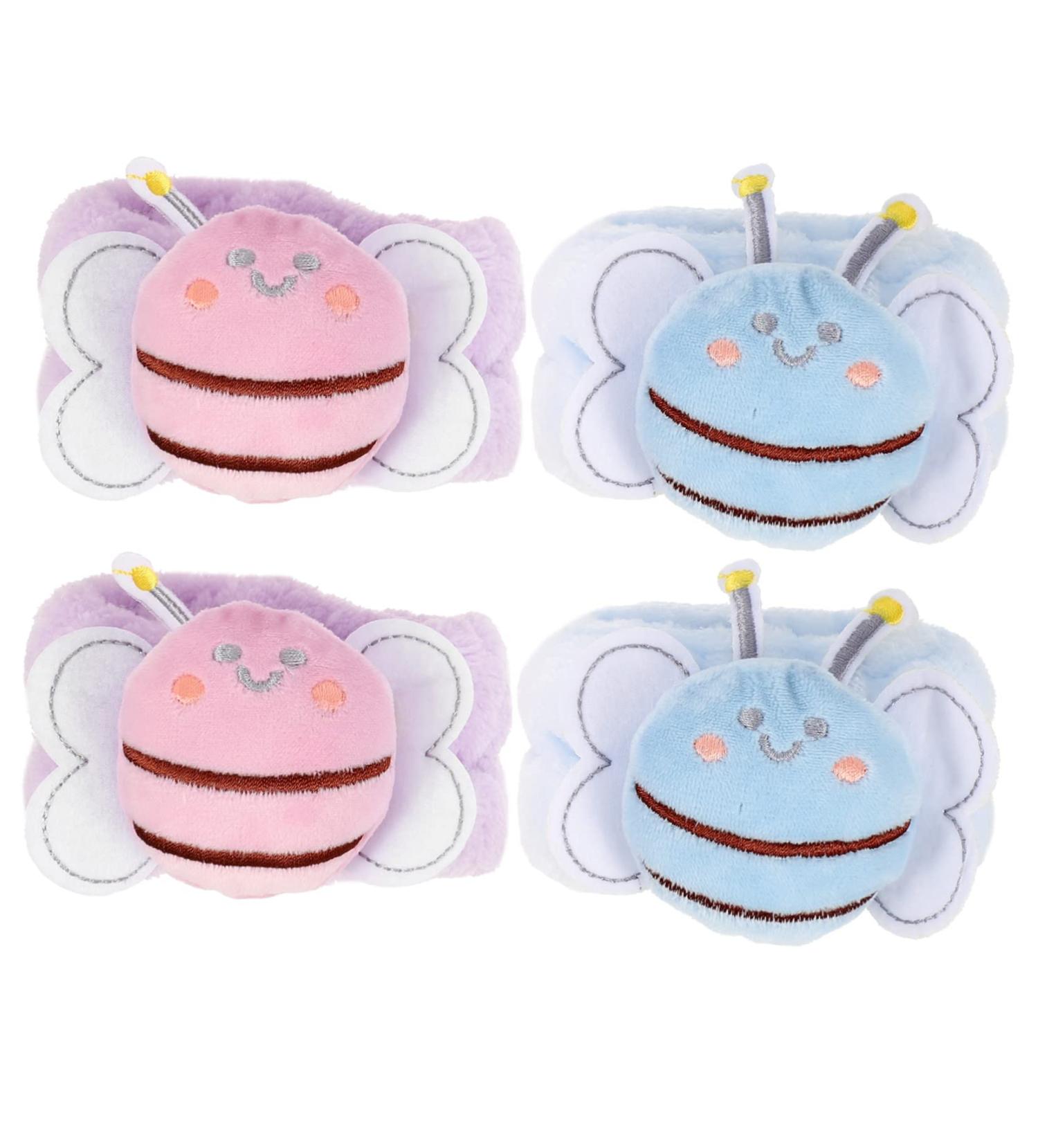 Beaupretty 4pcs Face Wash Wristband Wrist Band Bee Flannel - Buy Online on GoSupps.com