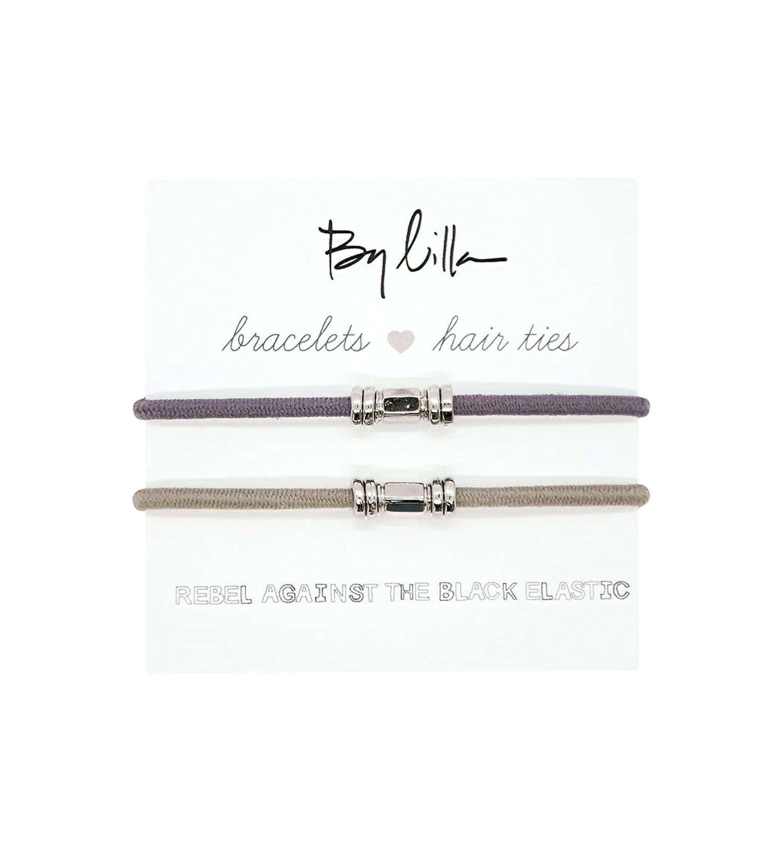Lilla Barre Ponytails Hair Ties & Bracelets Set - 3 Pack No Crease Hair Ties for Women - Silver Starfish/Bellflower Design - 2 Count Bracelets Included - Buy Online on GoSupps.com