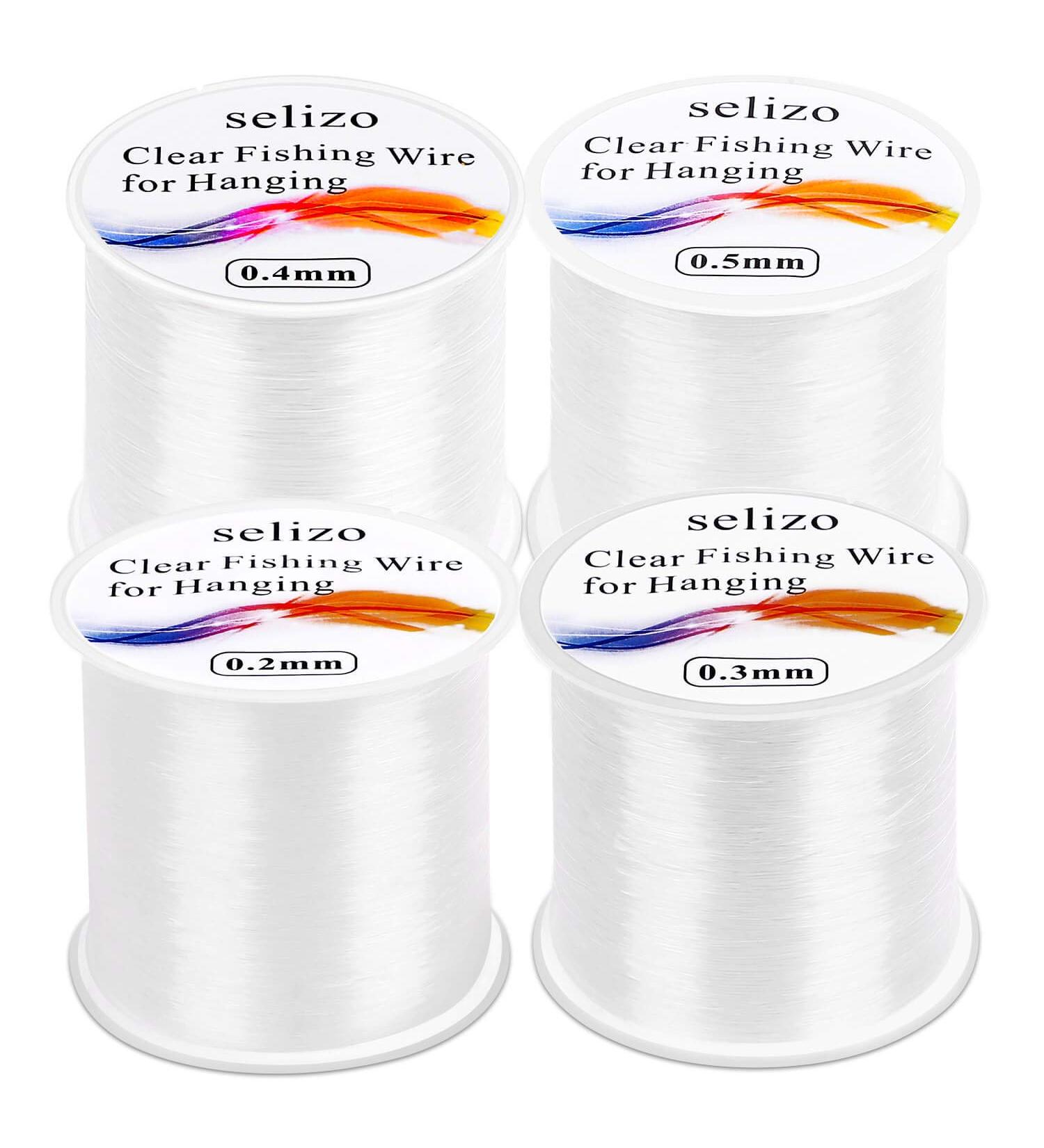 Selizo Clear Fishing Wire for Decorations, Balloon Garland, Jewelry Making - 4Pcs Monofilament Nylon Thread - Buy Online on GoSupps.com
