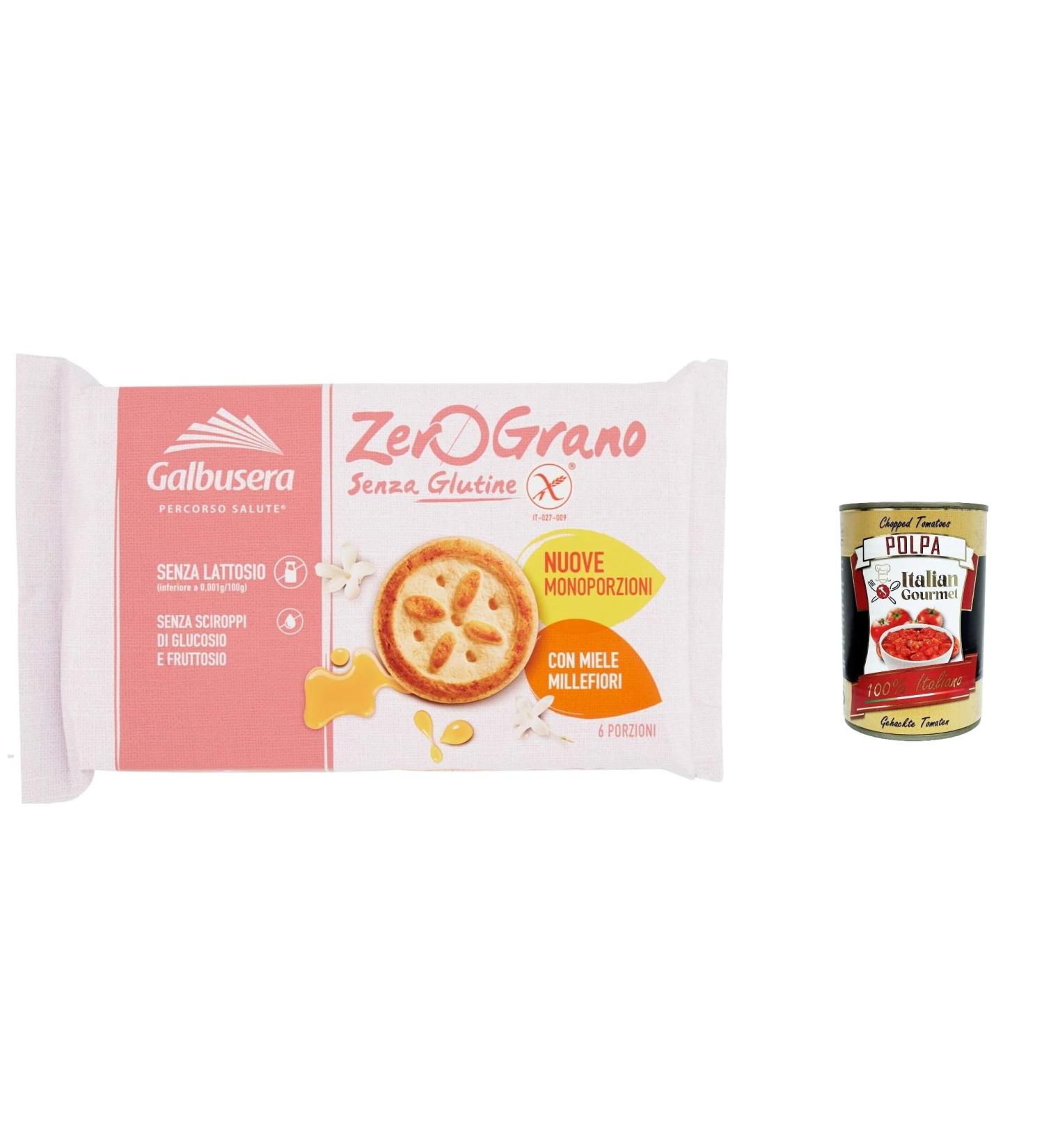 6 x Galbusera ZeroGrano Gluten Free Biscotti Senza Glutine Gluten-Free Lactose-free Biscuits with Wildflower Honey 220 g - Buy Online on GoSupps.com