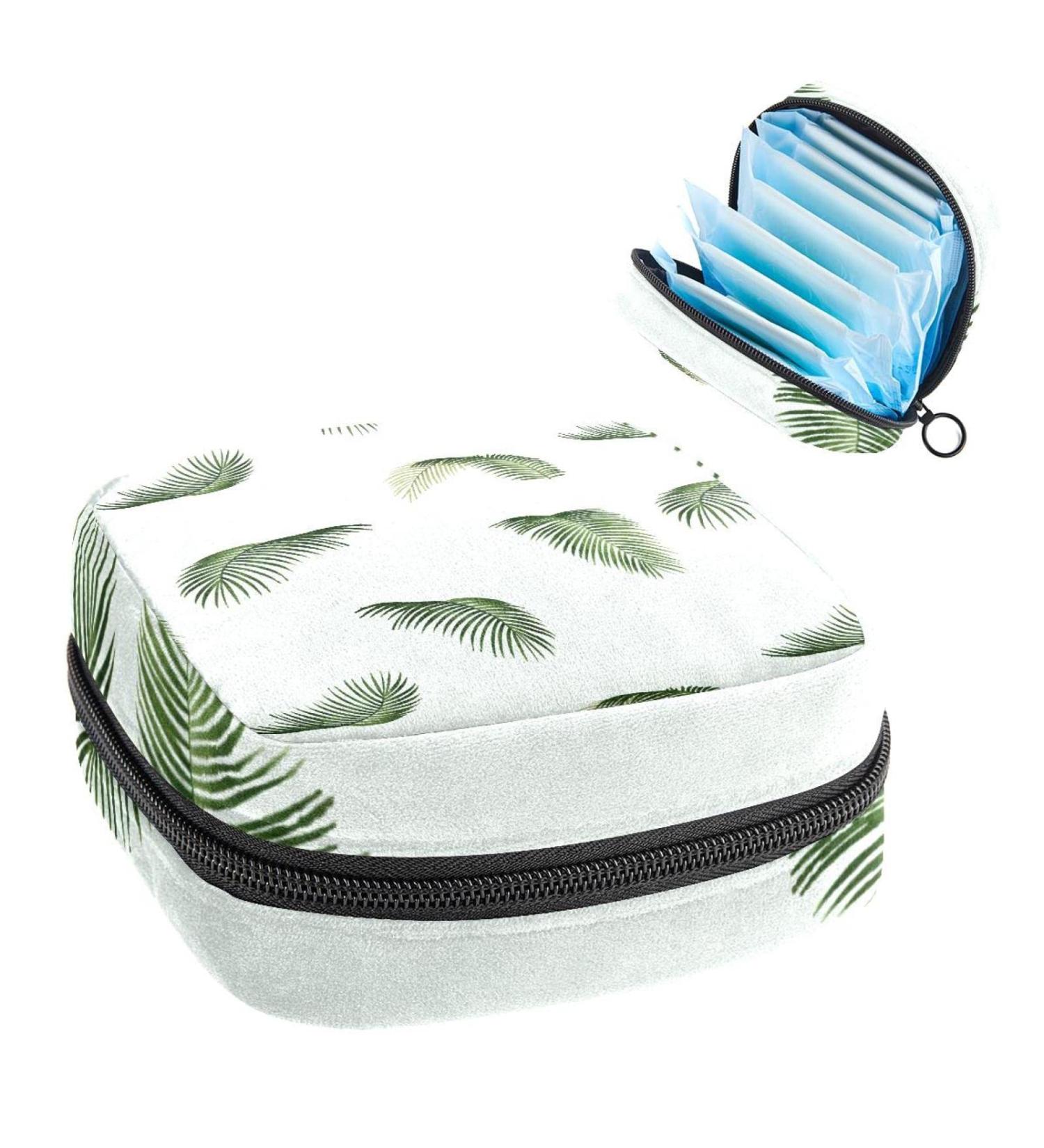 Shop Women's Bonds Storage Pockets Stillpad Halter Tropical Blatt Pattern Period Kit Bag | Stylish Feminine Product Bag for Girls - Buy Online on GoSupps.com
