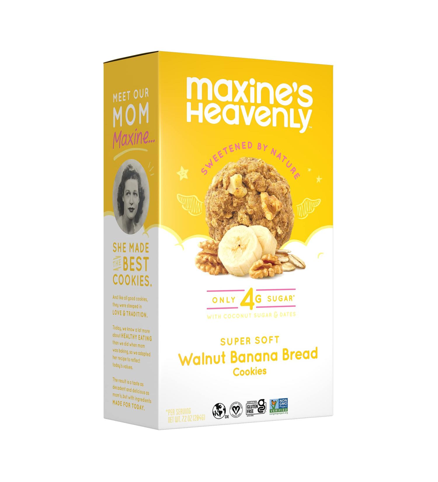 Maxine's Heavenly Walnut Banana Bread Cookies - Soft-Baked, 7.2 oz (204 g) - Delicious & Healthy Treat - Buy Online on GoSupps.com