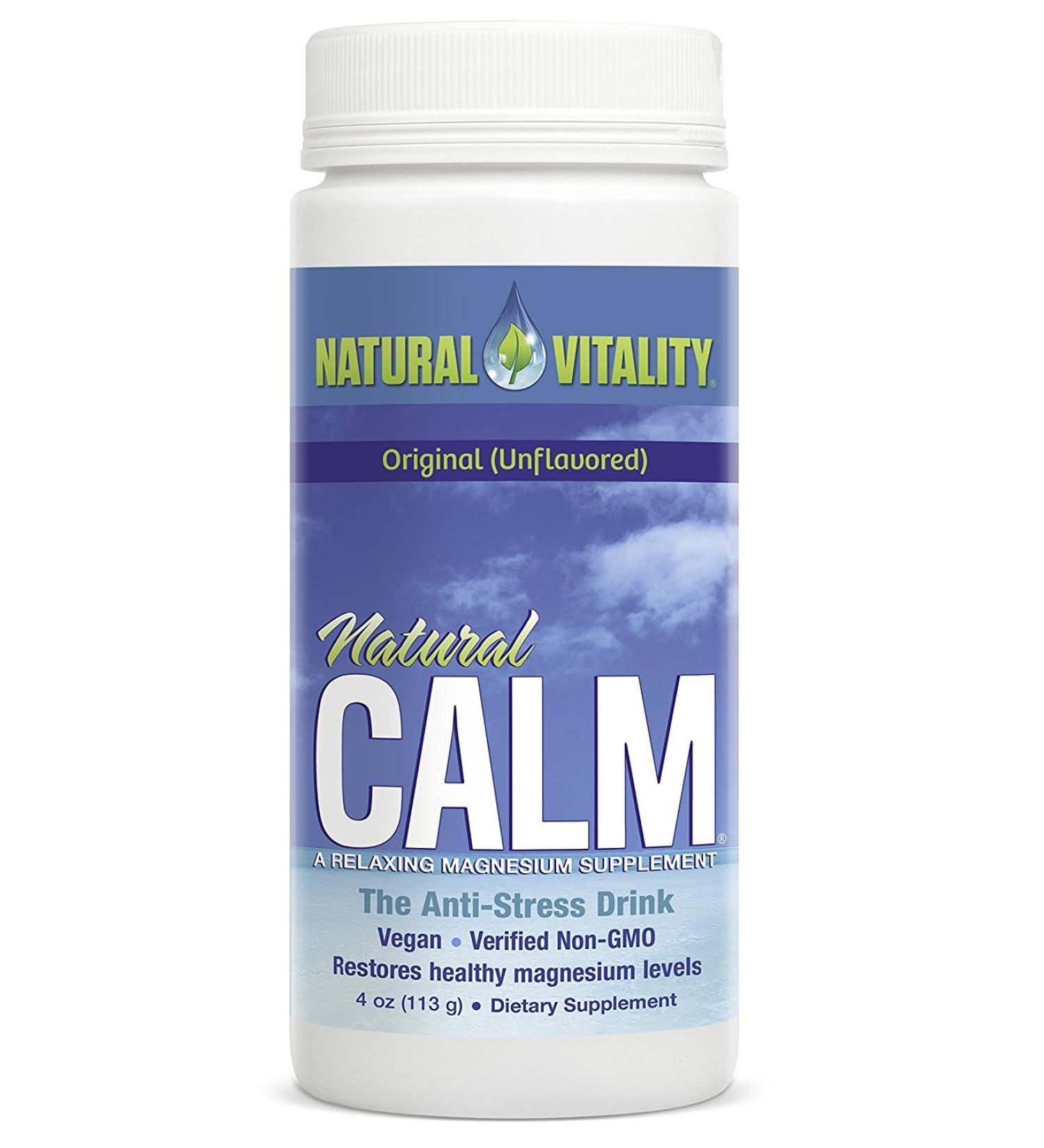 Natural Vitality Natural Calm Magnesium Anti Stress Organic Original Unflavored 4oz