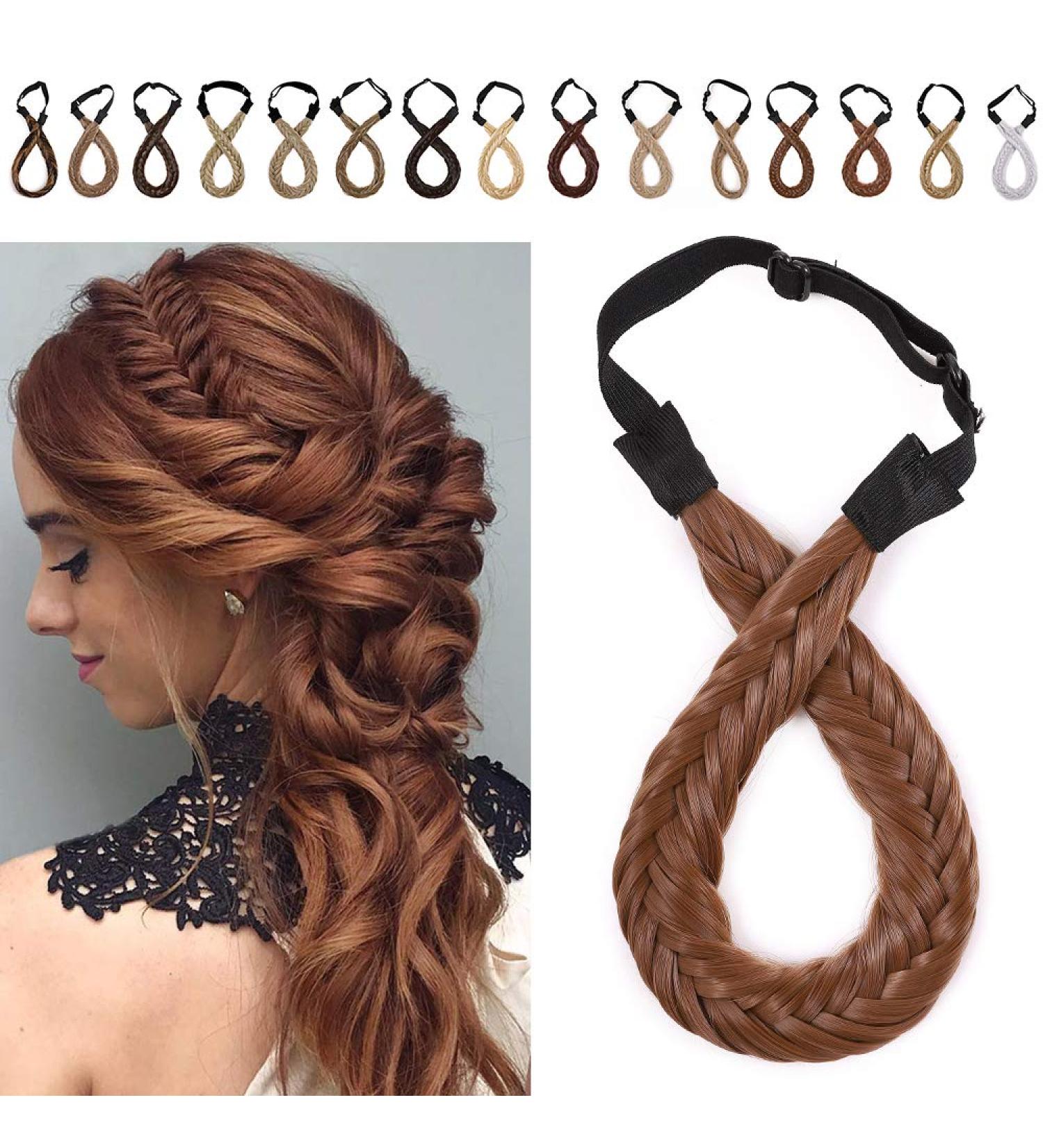 Shop Sego Braids Extensions - Adjustable Stretch Herring Band Hair Accessories for Women - Light Brown & Gold Brown Festival Styles - Buy Online on GoSupps.com
