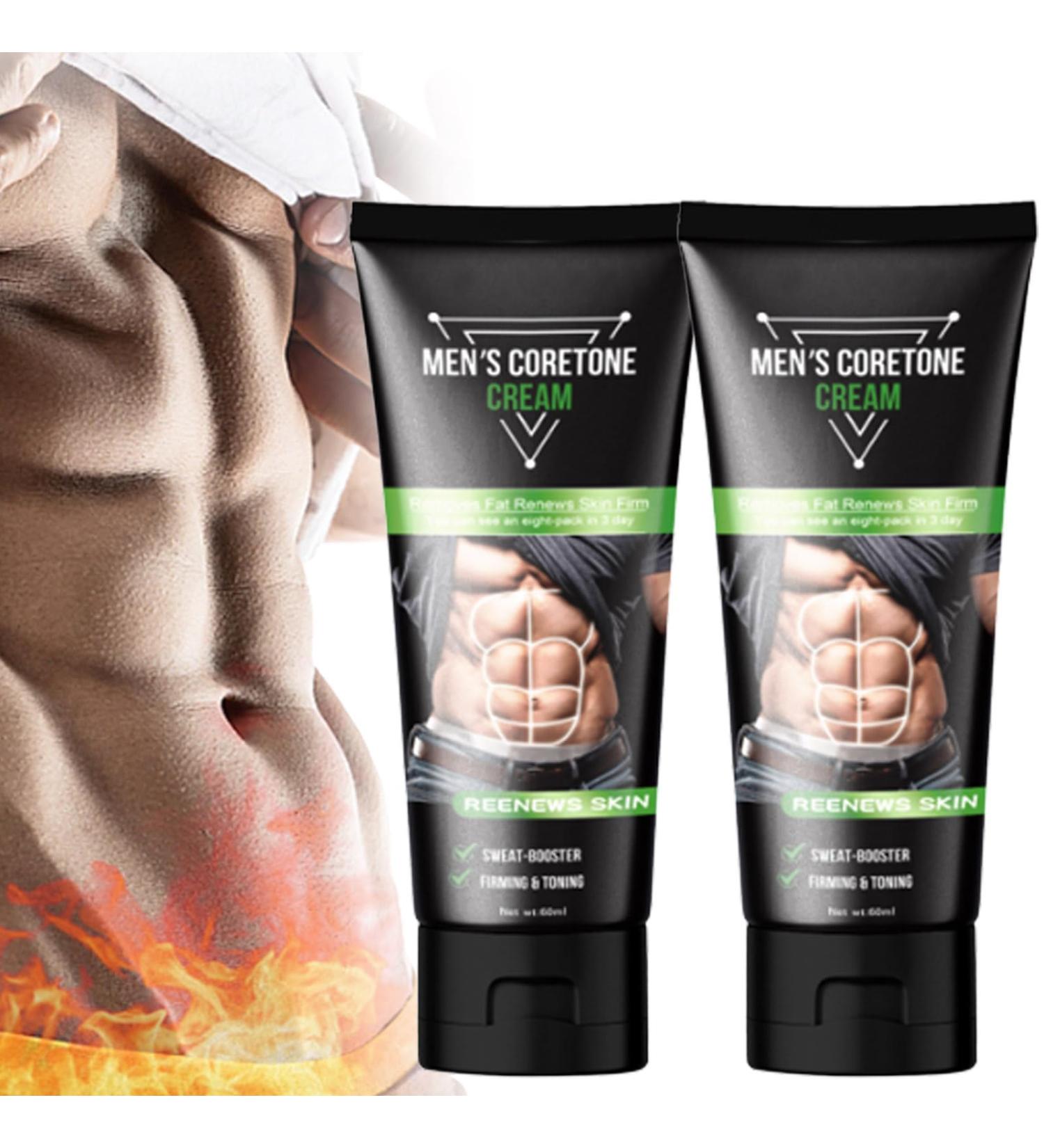Blusoms Men's CoreTone Cream - Skin Tightening & Abs Sculpting Set for Men (2 Pcs) - Buy Online on GoSupps.com