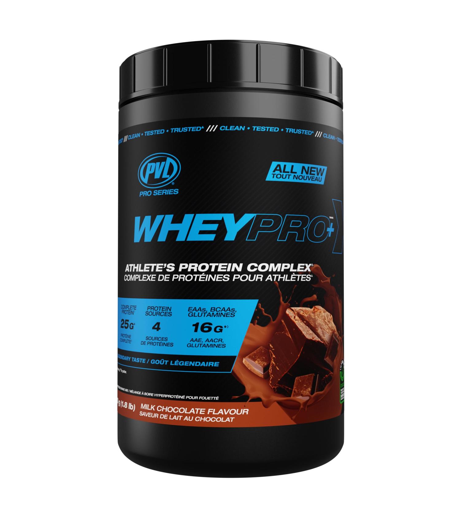 PVL Pro Series Whey Pro+ | Athlete's Protein Complex | 4 stage complete Protein shake - Milk Chocolate - 840 G Chocolate 840g - Buy Online on GoSupps.com