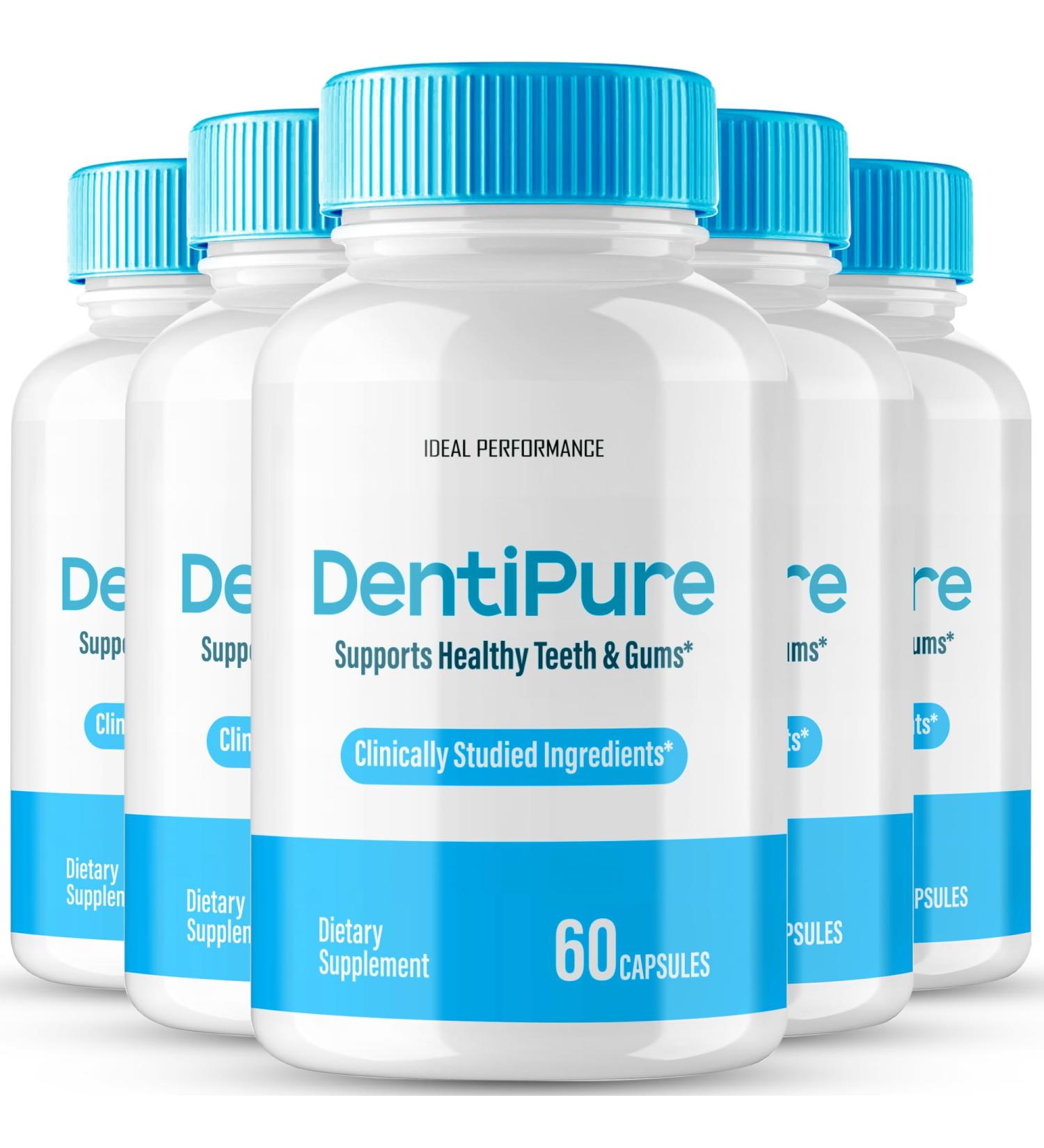 Dentipure Capsules for Healthy Teeth and Gums Dentipure Supplement Pills Advanced Oral Probiotics - All Natural Blend to Support Fresh Breath Denti Pure Oral Health Denti Pure Reviews (5 Pack) - Buy Online on GoSupps.com