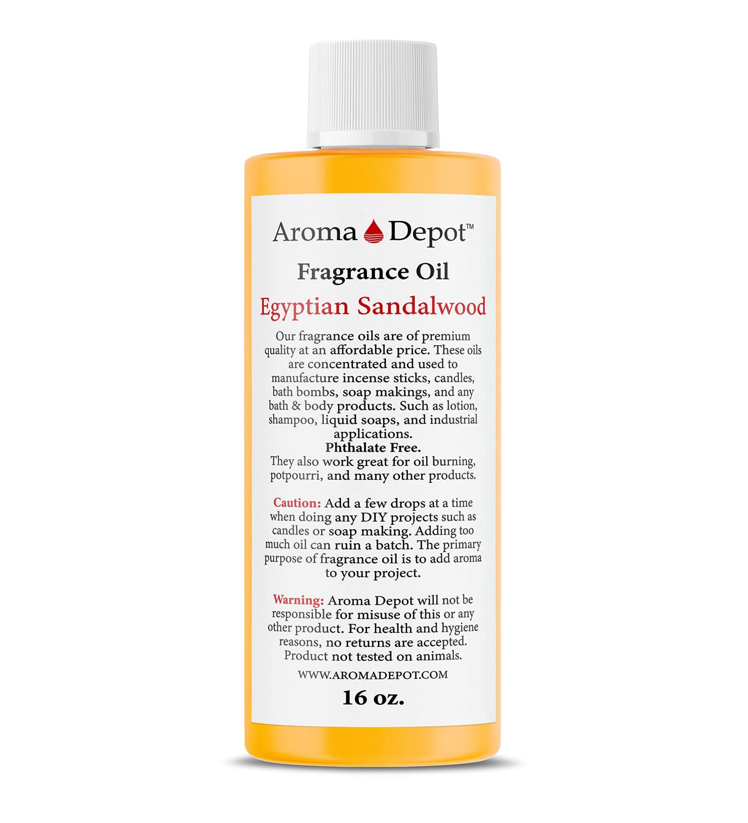 Egyptian Sandalwood Fragrance Oil 16 oz - Premium Perfume & Skin Oil for DIY Candles Bath Bombs Body Butters & More | International Shipping Available - Buy Online on GoSupps.com