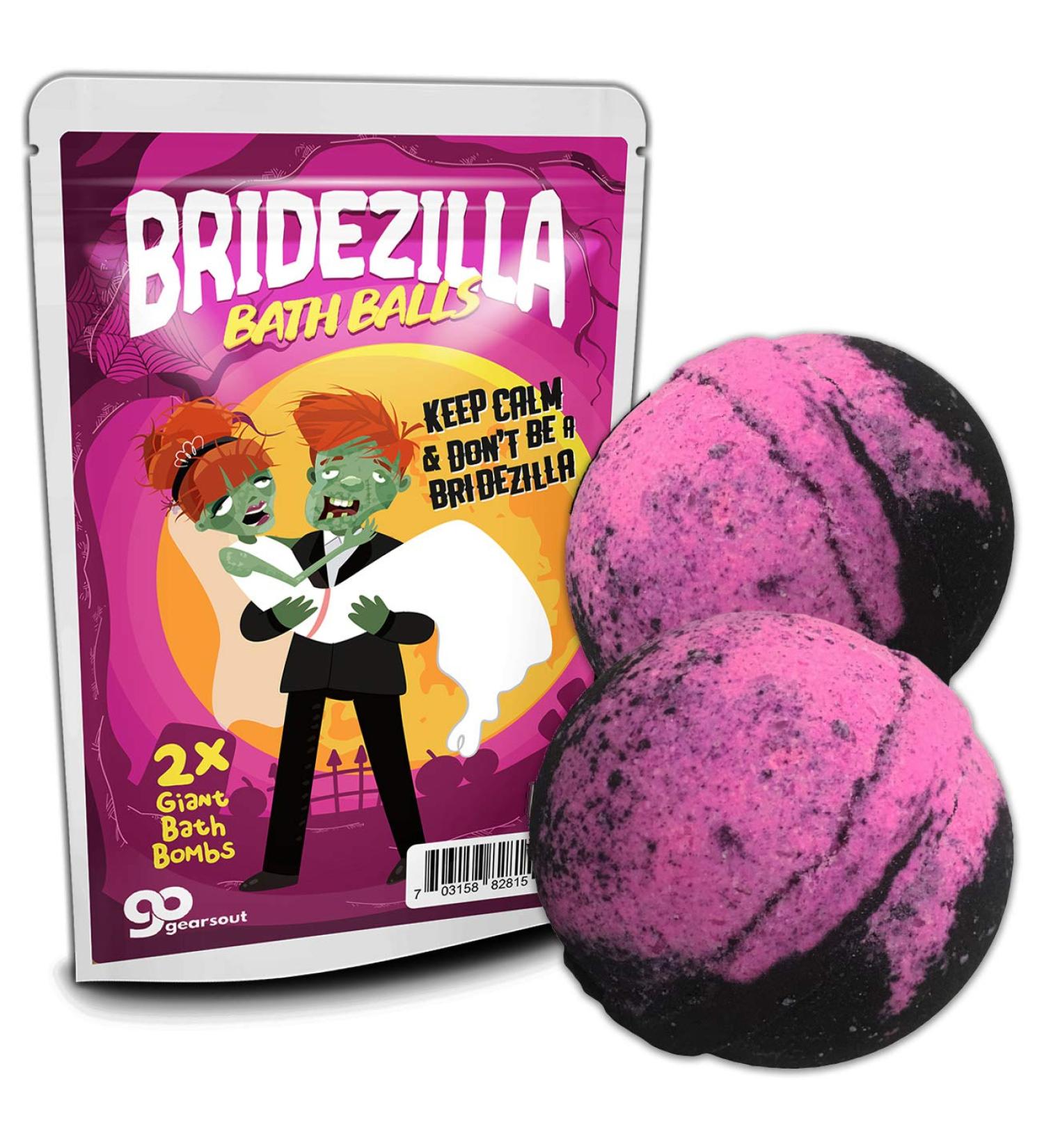 Bridezilla Bath Balls - XL Zombie Bride & Groom Bath Bombs for Women - Handcrafted in the USA - 2pk - Buy Online on GoSupps.com