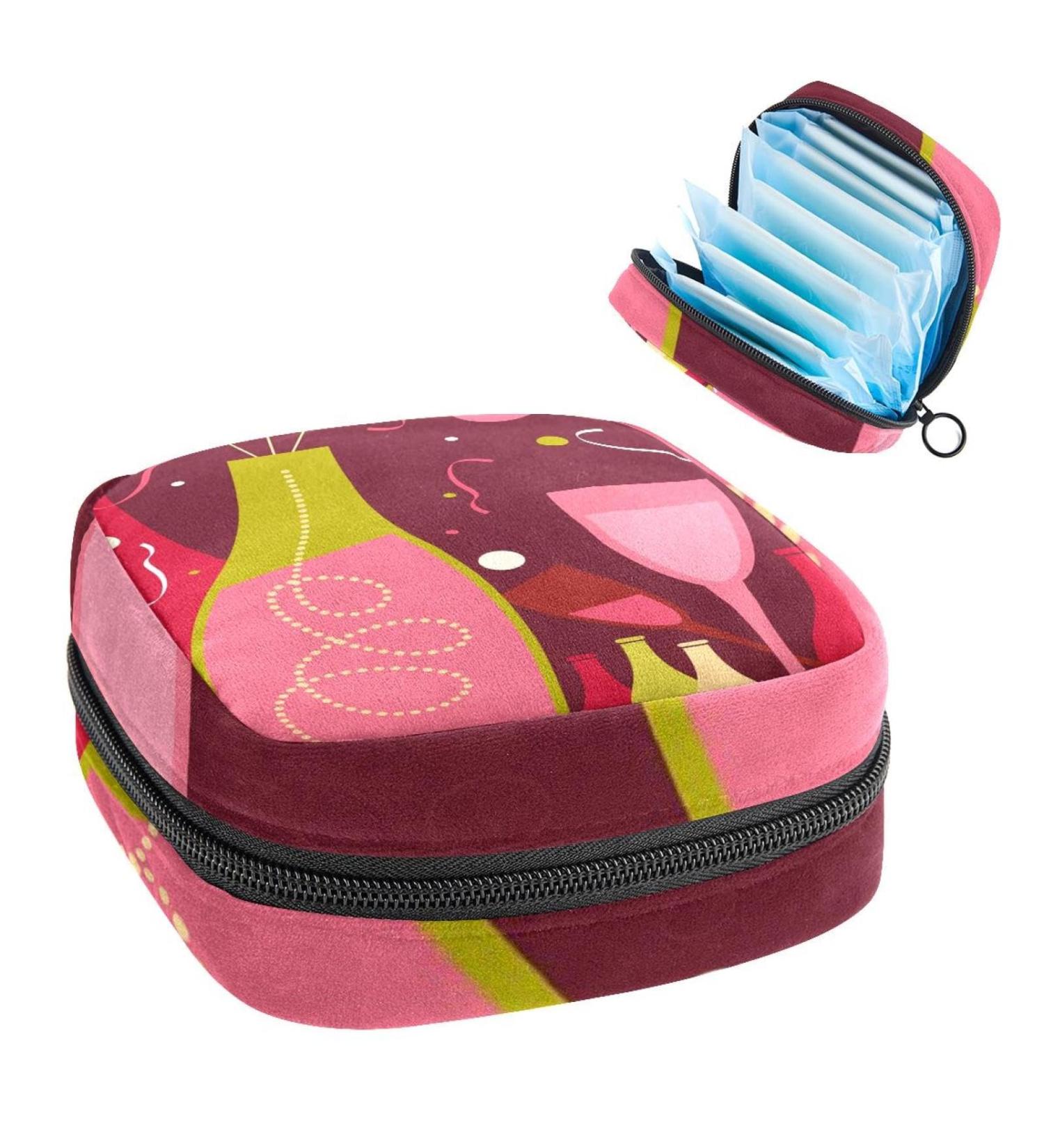 GIAPB Period Bag - Red Cup Color Period Pouch & Sanitary Napkin Storage - Travel Makeup Bag 3374 - Buy Online on GoSupps.com