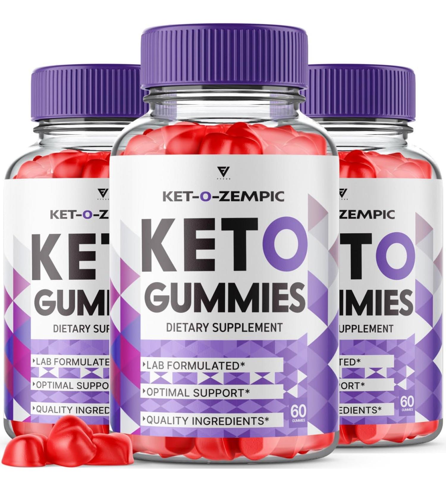 3 Pack Keto-O-Zempic Gummies - Advanced Shark AC Tank - Oprah Winfrey Approved - Ketozempic Weight Loss with ACV & Beetroot - 180 Gummies - Buy Online on GoSupps.com