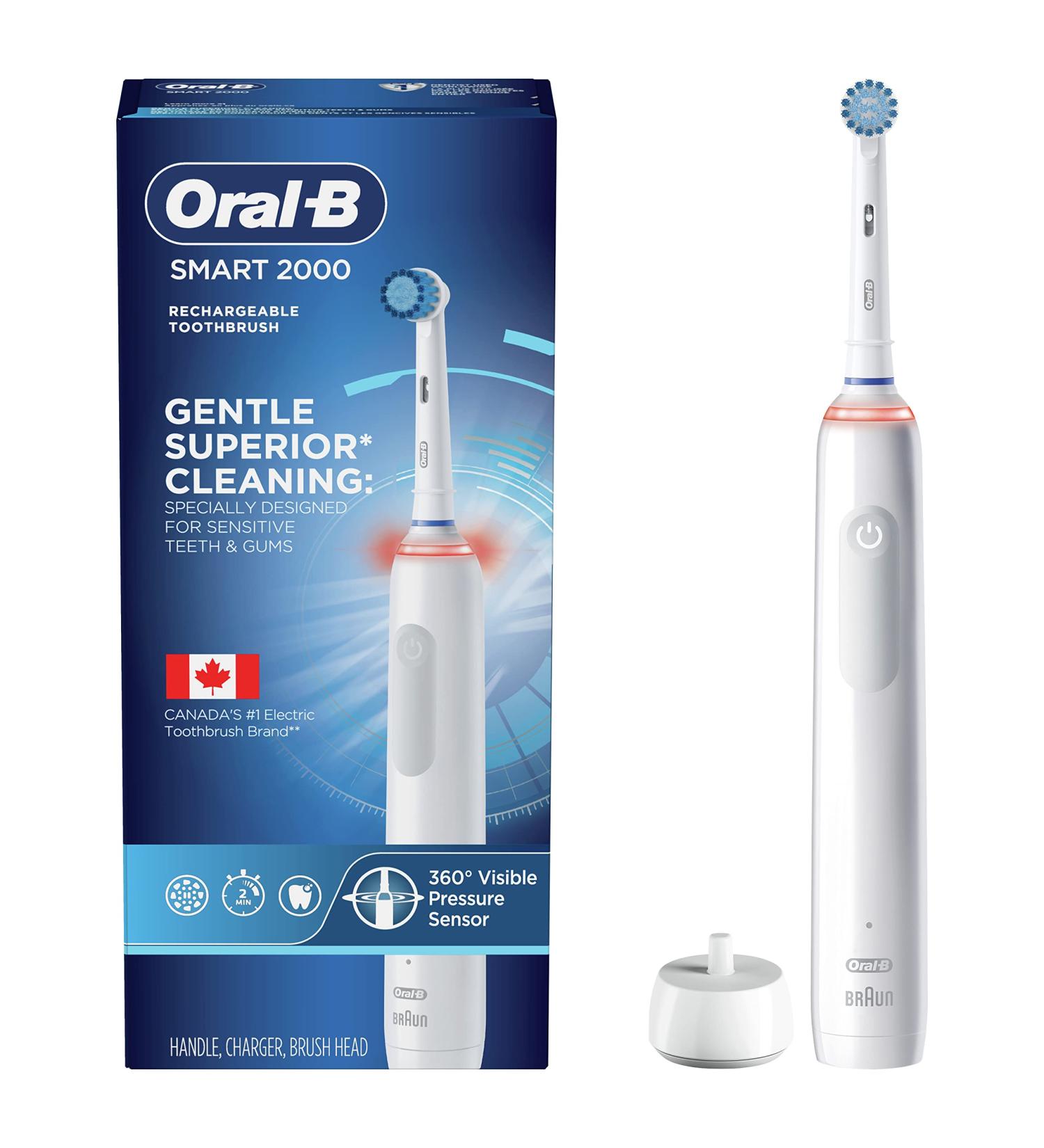 Oral-B Smart 2000 Electric Rechargeable Toothbrush white - Buy Online on GoSupps.com