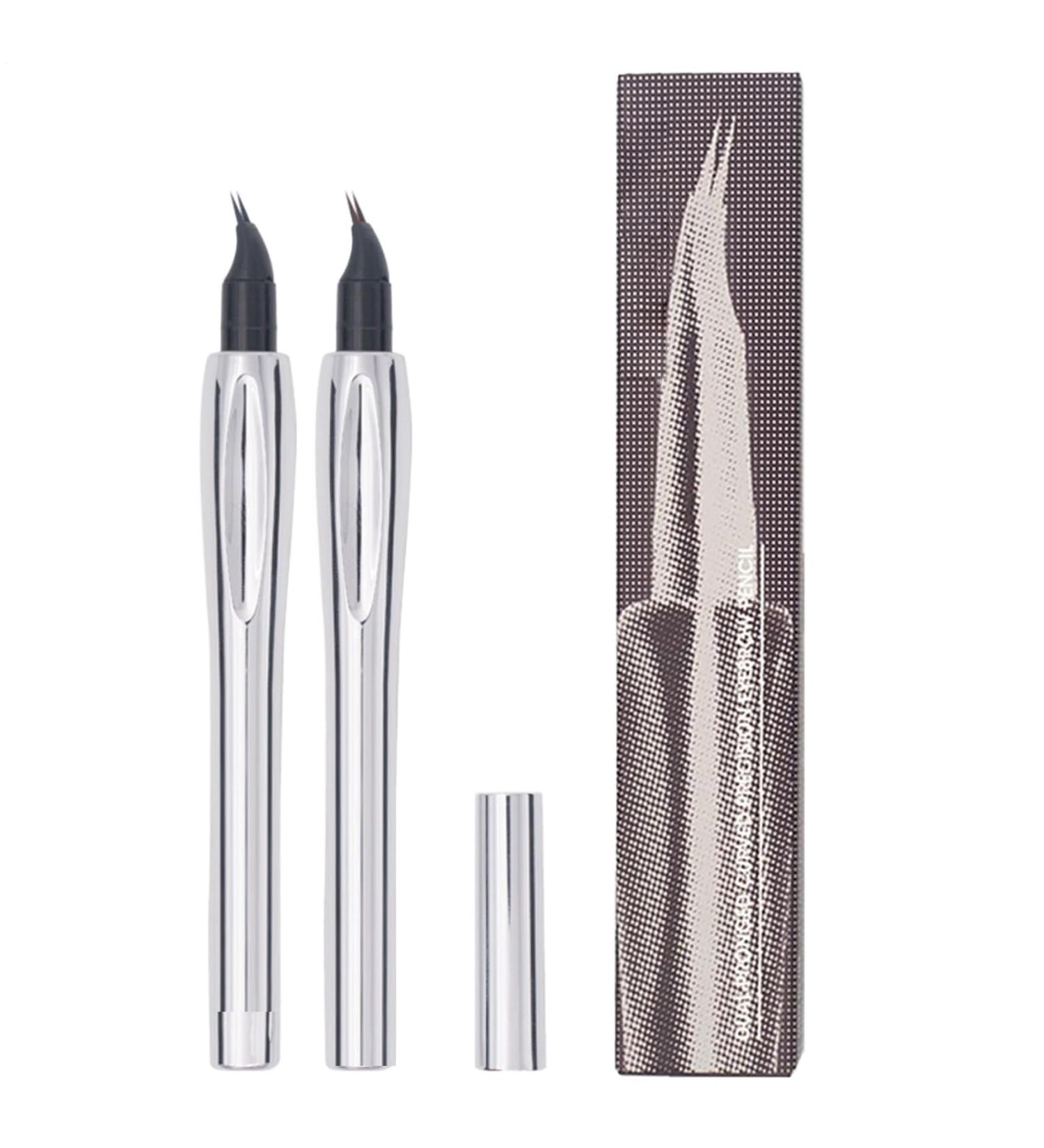  Generisch 2 x Tooth Pencil Waterproof Eyebrow Pencil 0.5ml Non Amazing Fork Tip Eyebroow Peen Two Teeth Pencil Cosmetic for Women Girls - Buy Online on GoSupps.com