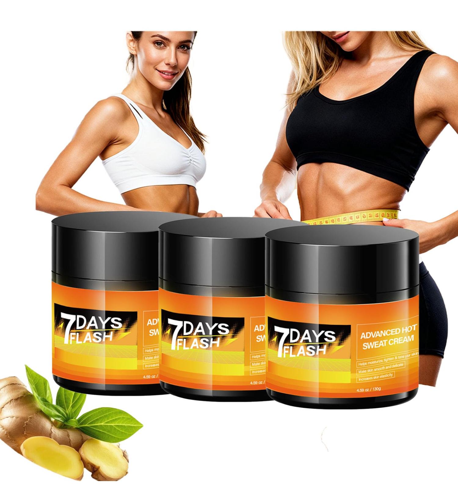  AJOG Hot Sweat Body Cream - Slimming Complex for Stomach Thighs and Arms - Firming and Smoothing Body Lotion for Women and Men - Firming and Contouring - 100 ml (3PCS) - Buy Online on GoSupps.com