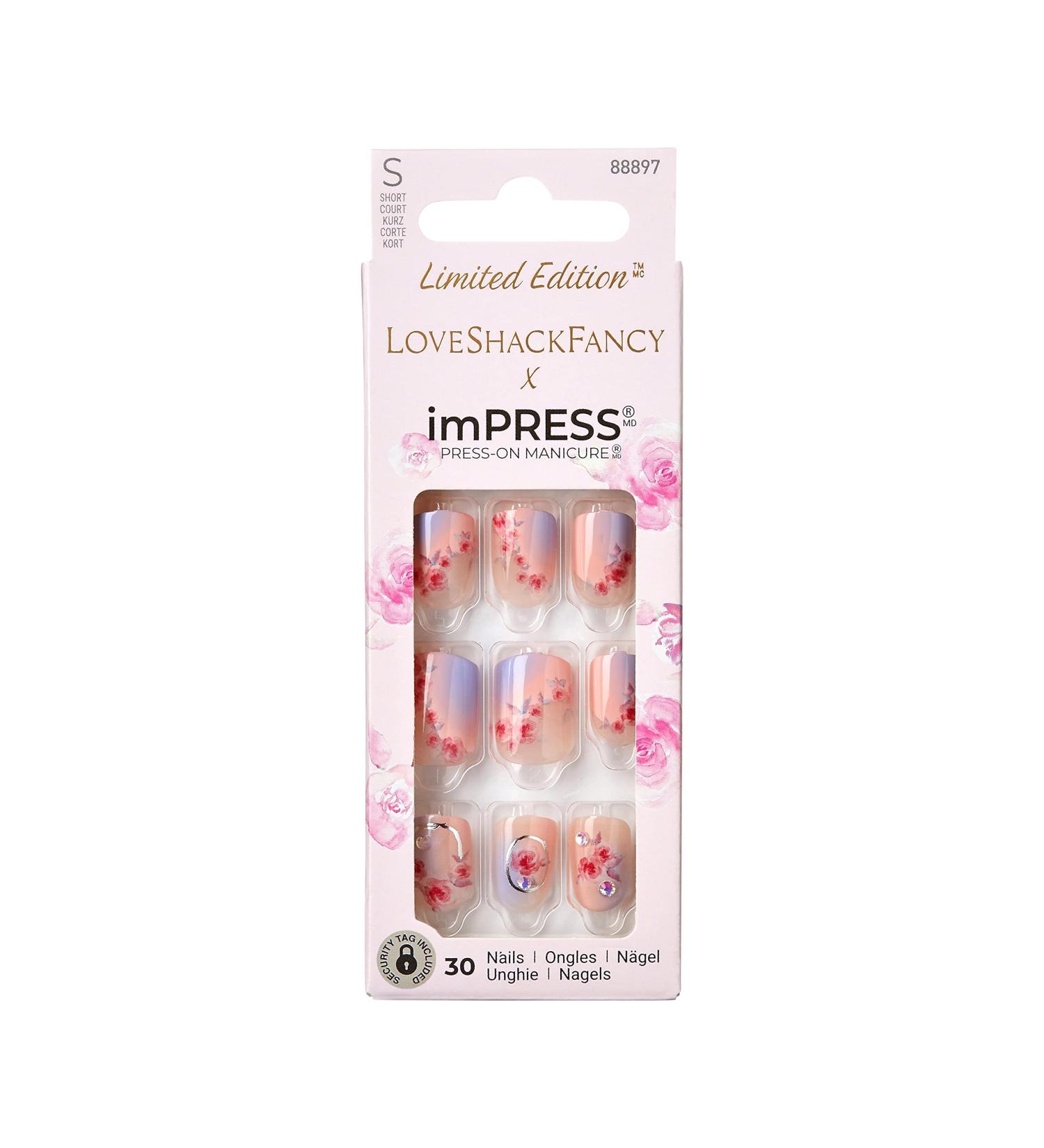 LoveShackFancy x imPRESS Limited Edition Sunkissed Peach Press-On Nails Kit - Buy Online on GoSupps.com