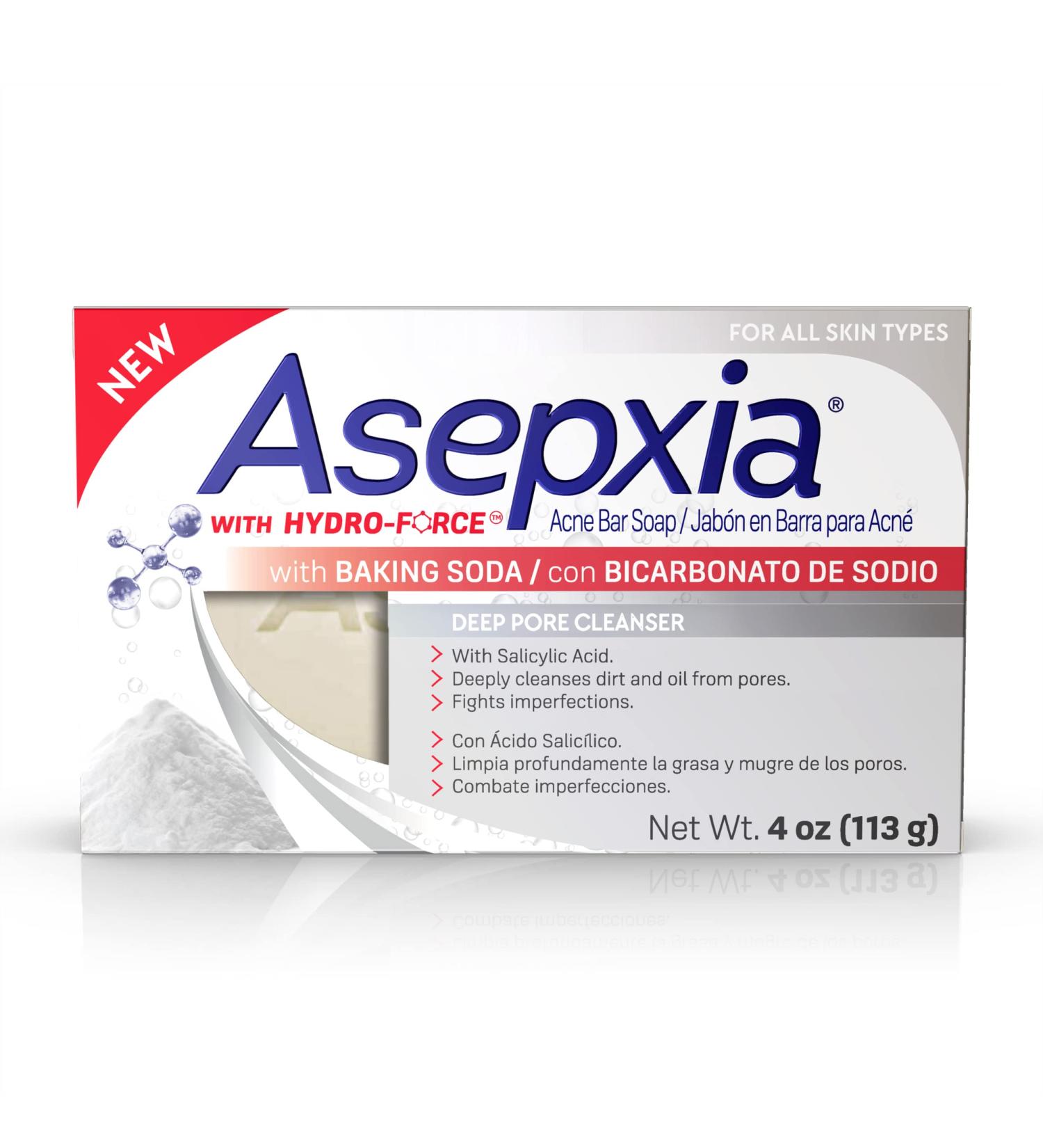 ASEPXIA Deep Cleansing Acne Treatment Bar Soap with Baking Soda and 2% Salicylic Acid - 4 oz - Buy Online on GoSupps.com