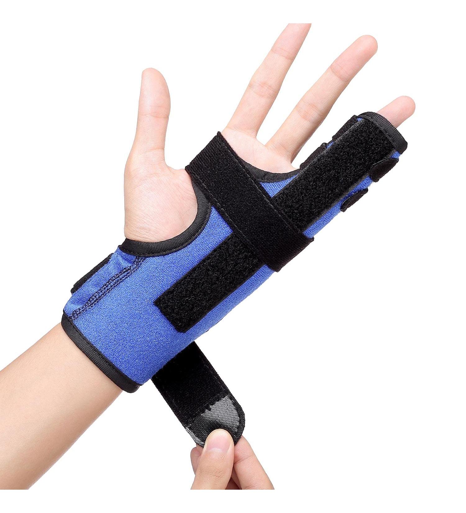 Fibee Boxer Fracture Splint - Adjustable Pinky Finger Brace for 4th/5th Finger - Metacarpal Support for Arthritis, Fractures, Mallet Finger - S/M Size - Buy Online on GoSupps.com