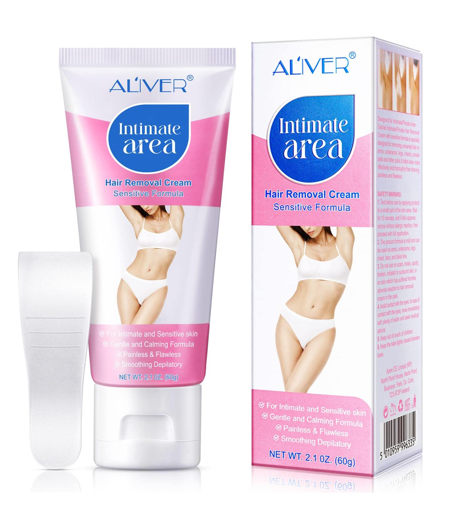 Gentle Hair Removal Cream for Sensitive Skin Face Bikini Armpits & More 2.1 oz - Buy Online on GoSupps.com