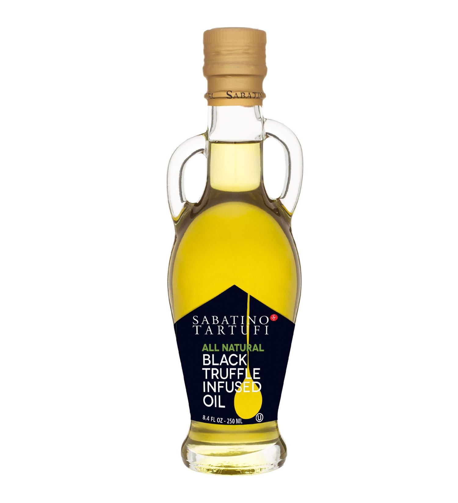 Sabatino Tartufi Black Truffle Infused Olive Oil 8.4oz - Premium Truffle Oil for Gourmet Cooking - Buy Online on GoSupps.com