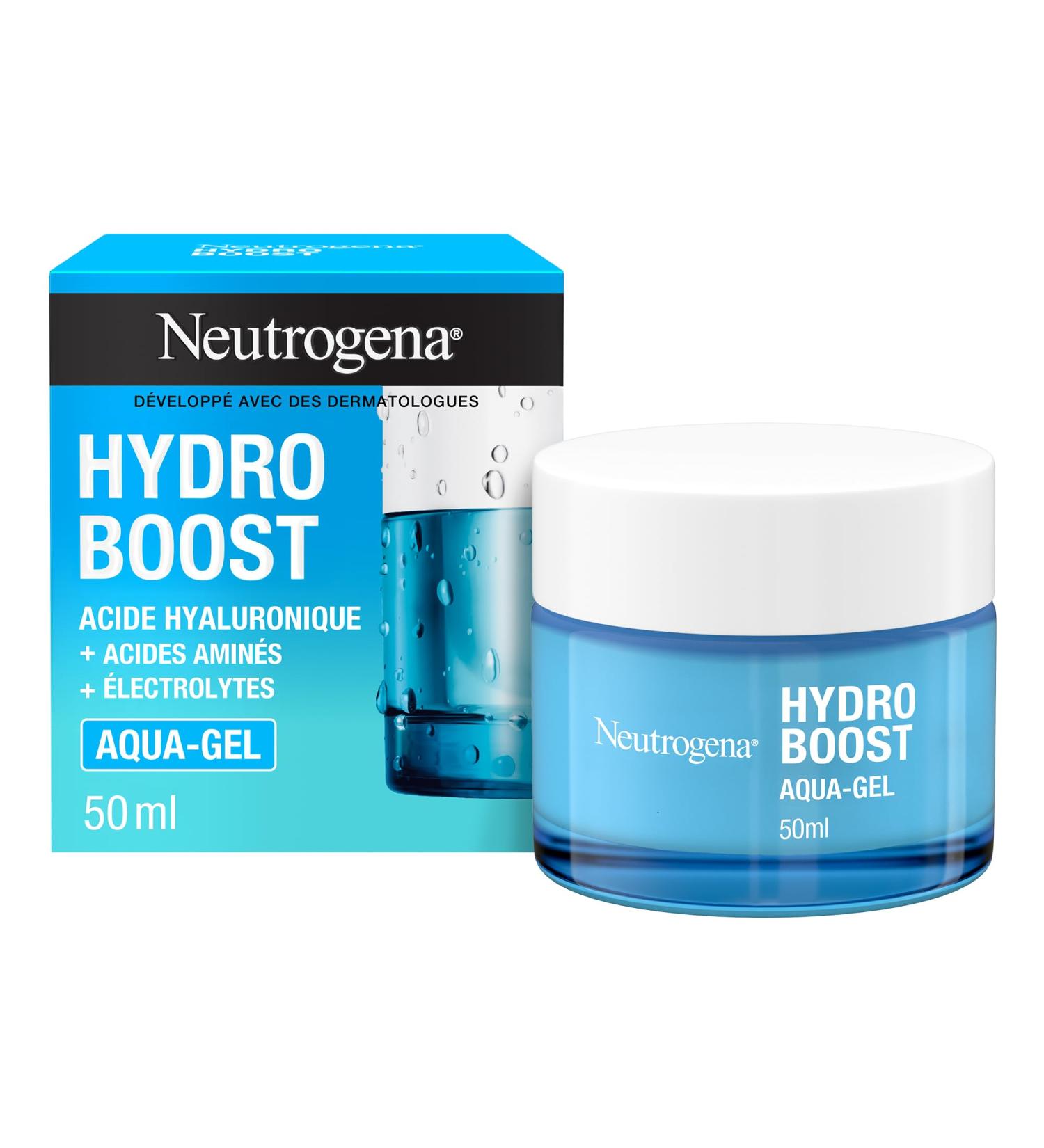 Neutrogena | Aqua-Gel Hydro Boost (50 ml jar) Moisturizing cream for all skin types with hyaluronic acid Hydrating gel for a fresh and radiant complexion - Buy Online on GoSupps.com