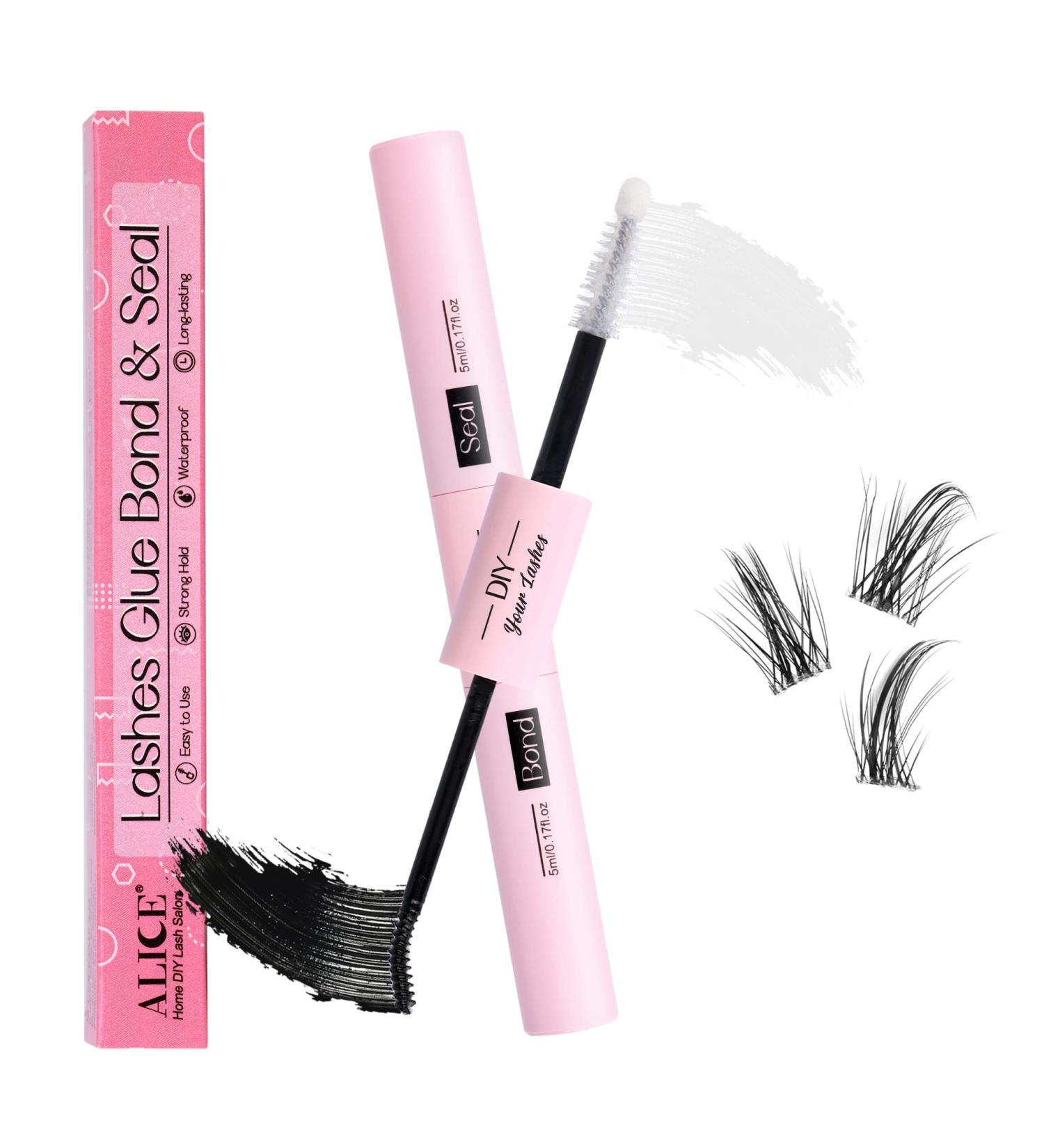 ALICE Lash Bond & Seal Cluster Lash Glue for DIY Extensions - Super Strong Hold, Latex-Free, Waterproof, 5ml (2 pack) - Buy Online on GoSupps.com