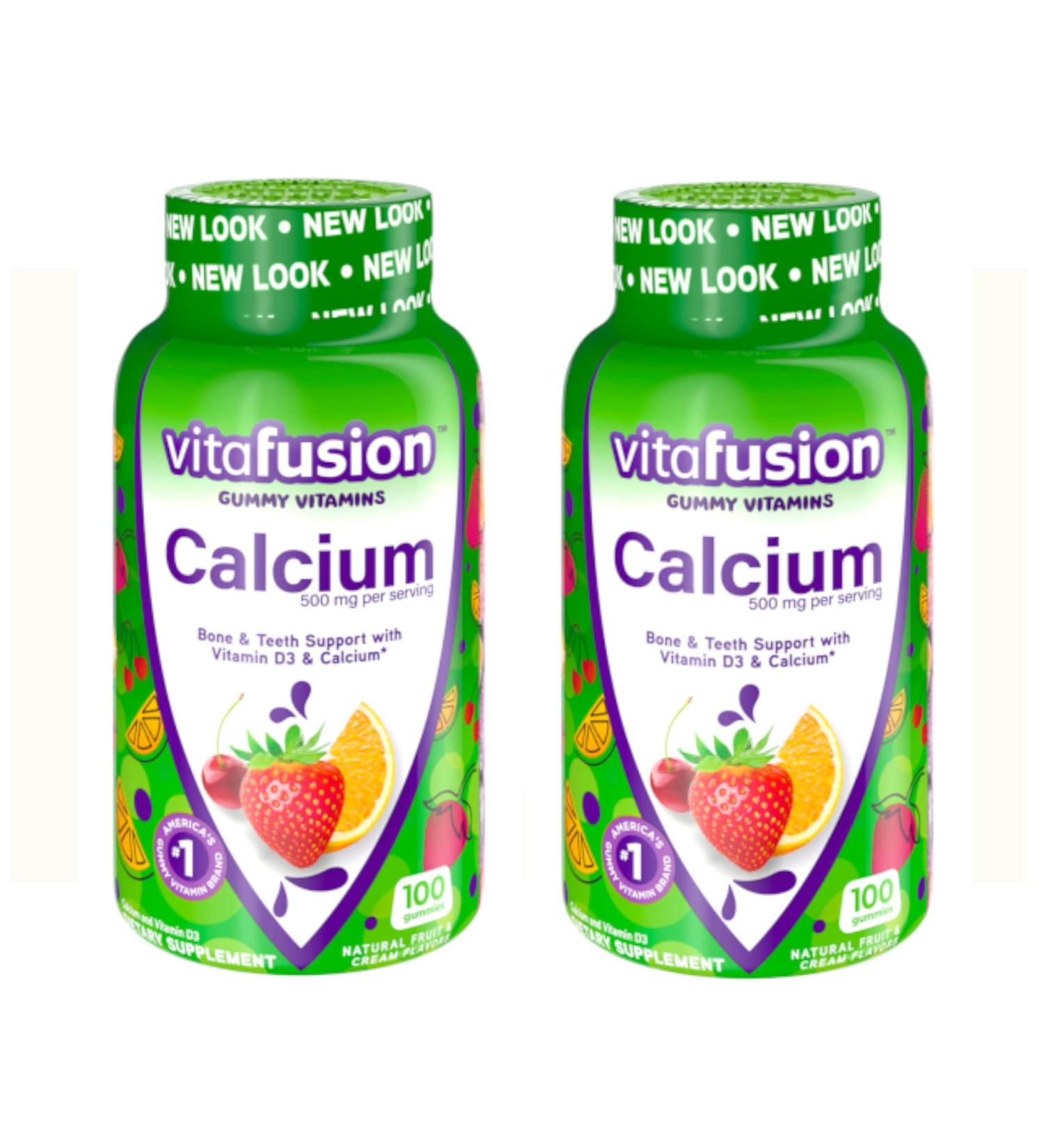 Vitafusion Calcium Adult Vitamins 100 Gummies - 2 Pack - Buy Online on GoSupps.com