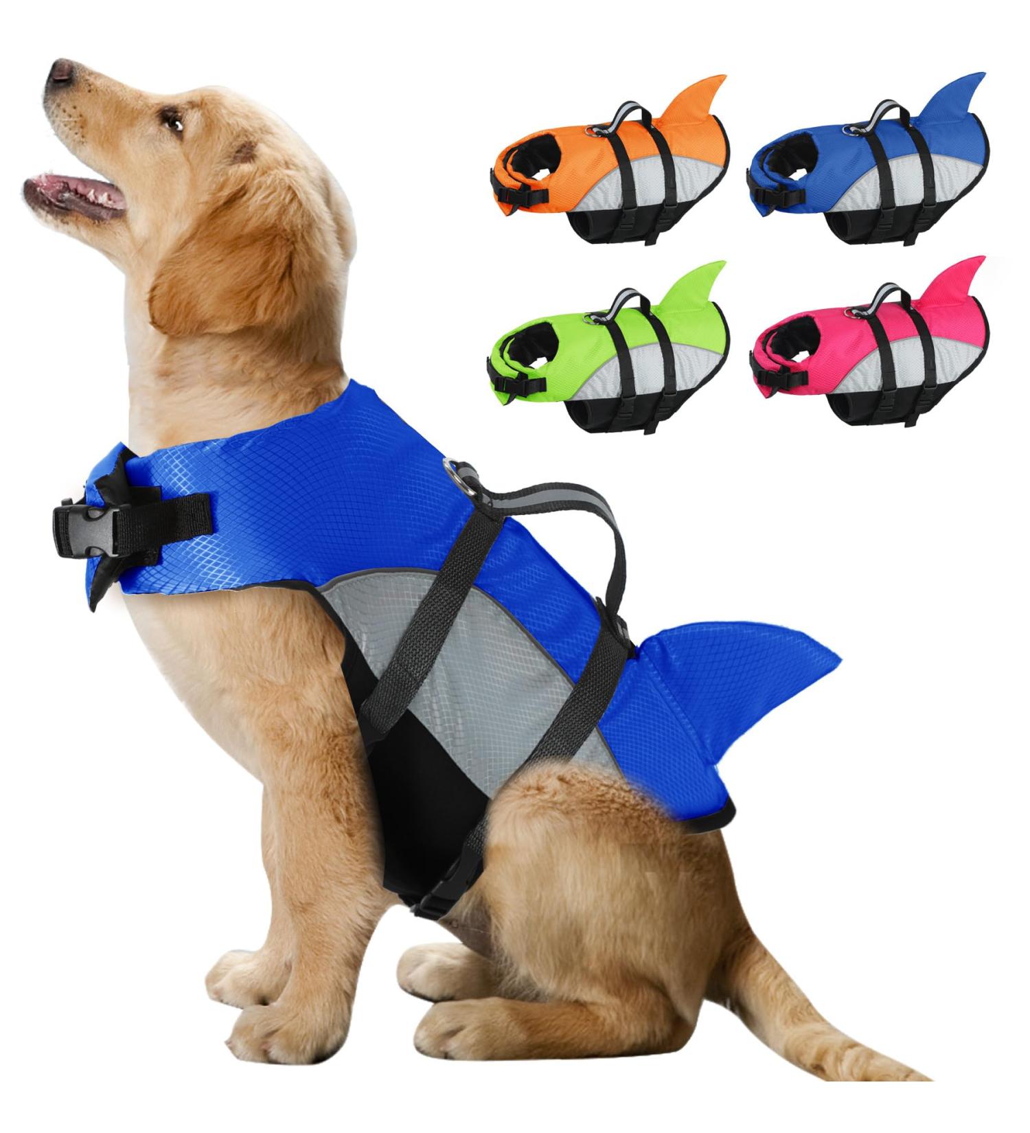 Dog Lifeguard Vest for Dogs | Reflective Adjustable Buoyant - Blue XL (66-78cm) | Swim & Surf Safely - Buy Online on GoSupps.com
