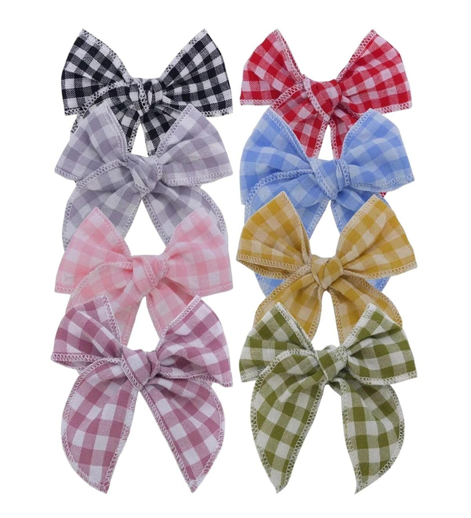 New 2025 2 Pcs Mini Fable Bow Hair Clips For Toddler New For Fashion Cotton Linen Hair Bows Barrettes Hairbow Accessories Hairgrips Jewelry Fashion Accessories Creative Gift - Buy Online on GoSupps.com