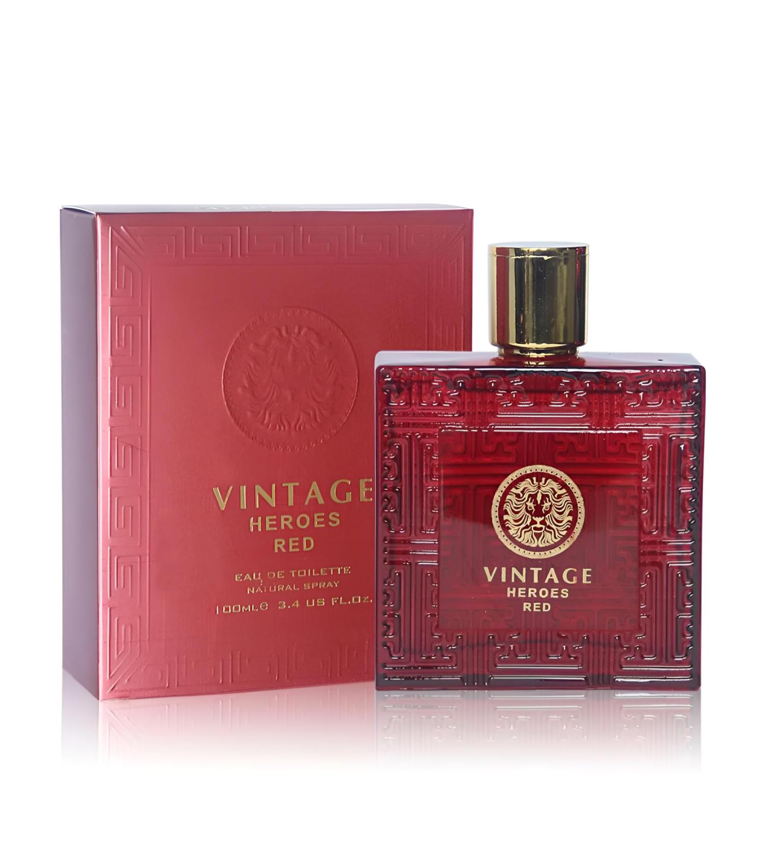 Vintage Heroes Red Men's Cologne Eau de Toilette Natural Spray Fresh Scent Masculine fragrance Great Holiday Gift a Classic Bottle 3.4 Fluid Ounce/100Ml Vintage Heroes Red 3.4 Fl Oz (Pack of 1) - Buy Online on GoSupps.com
