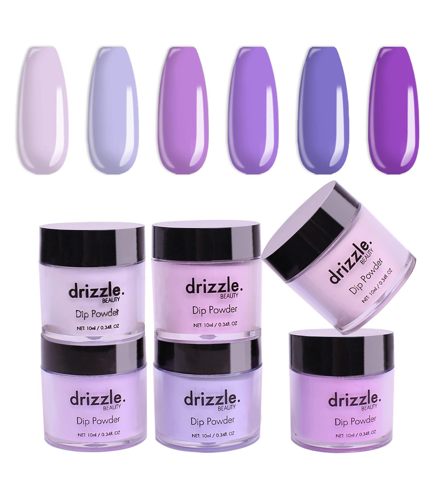 6 Colors Purple Drizzle Beauty Nail Dip Powder Set for French Dipping Manicure Art - Movie Night Collection - Buy Online on GoSupps.com