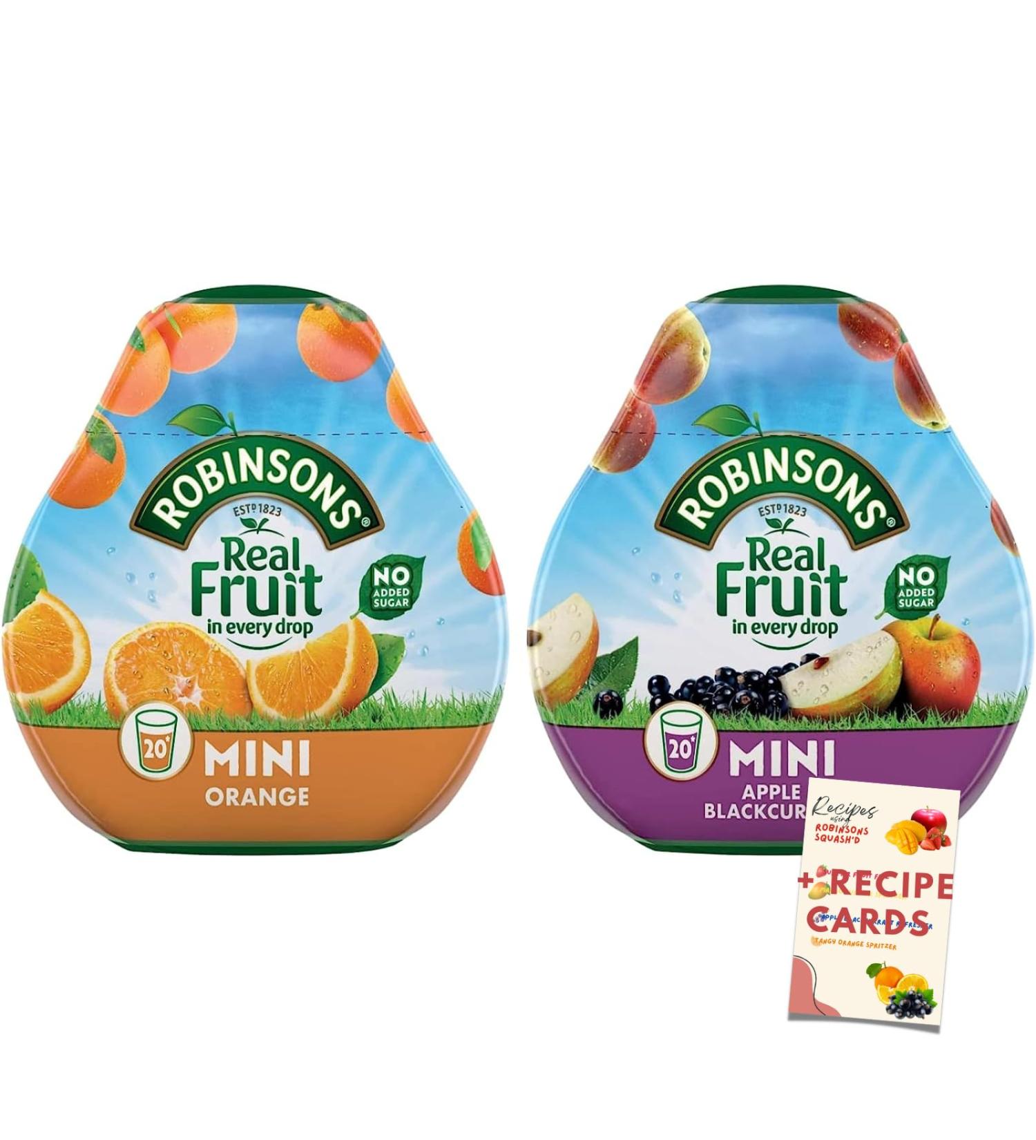 Robinsons Mini - Apple & Blackcurrant and Orange - No Added Sugar - Low Calorie 2 x 66ml - Buy Online on GoSupps.com