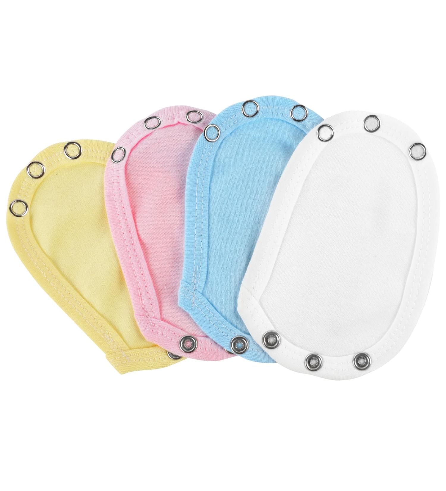 Aolso Baby Bodysuit Extender 4pcs Set - Maximize Baby Clothes Lifespan - White/Yellow/Pink/Blue - Buy Online on GoSupps.com