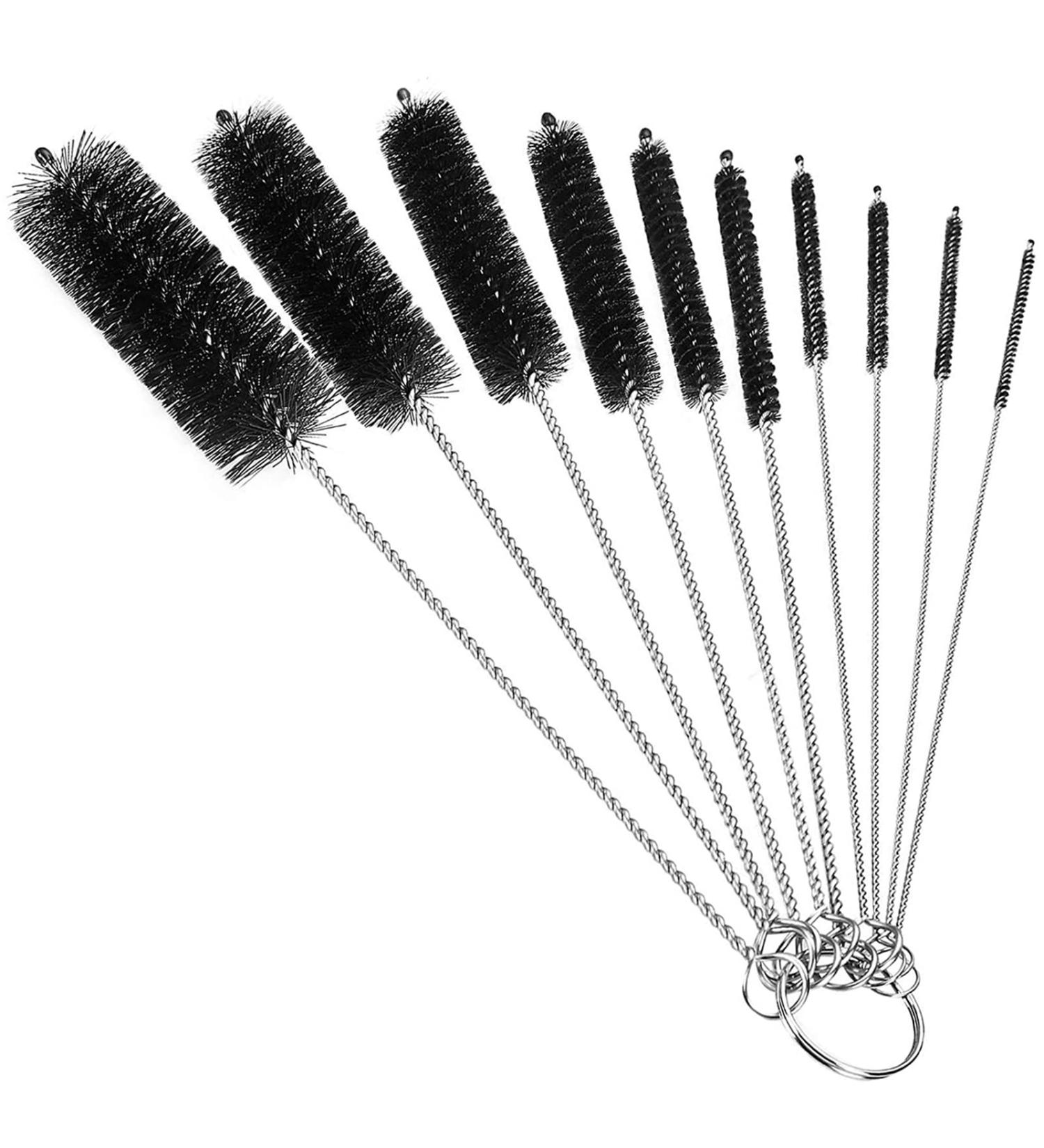 Straw Cleaner Brush Pipe Tube Cleaner Brush Set Small Bottle Cleaning Brushes for Sippy Cup Straw Teapot Nozzle 10 Pcs - Buy Online on GoSupps.com