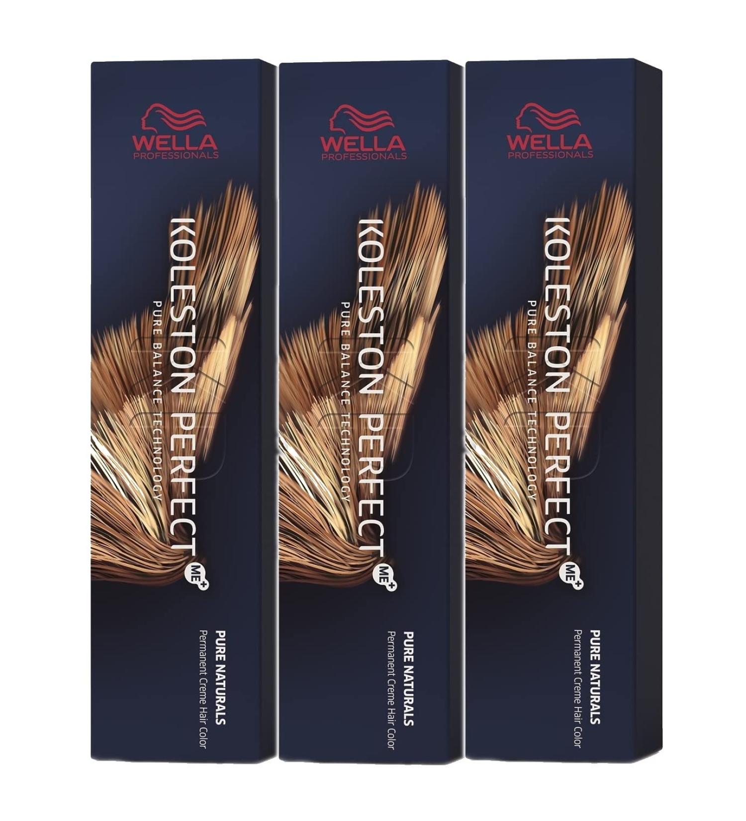 3x Wella Koleston Perfect ME+ 8/1 Light Blonde Ash 60 ml