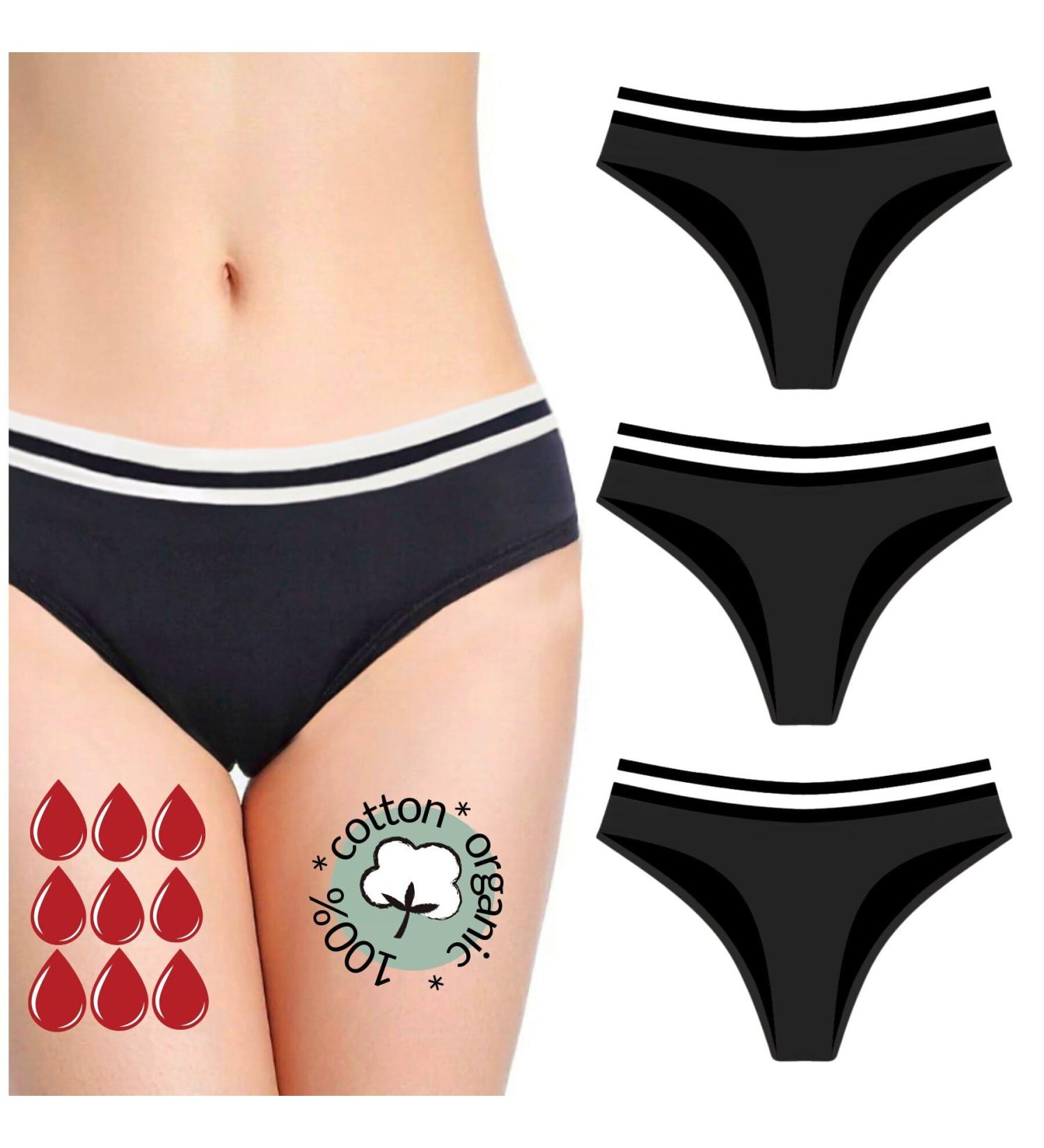 Noblood Eco-Friendly Period Underwear | Absorbent Cotton Menstruation Briefs | Washable & Sustainable | Sizes XXS - 3XL | 2-3 Tampons Equivalent - Buy Online on GoSupps.com