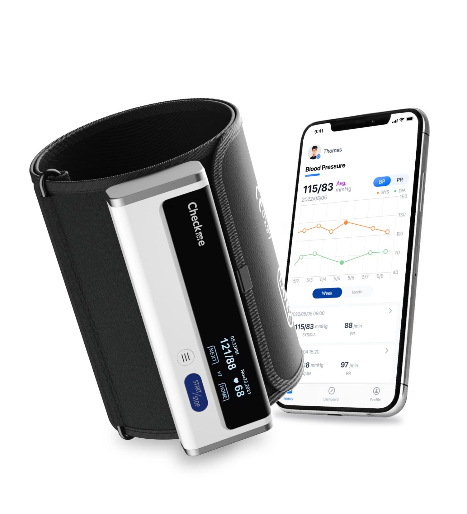Checkme Armfit Bluetooth Blood Pressure Meter - Wireless Upper Arm Monitor with App Large Cuff (22-42cm) Unlimited Storage - Buy Online on GoSupps.com