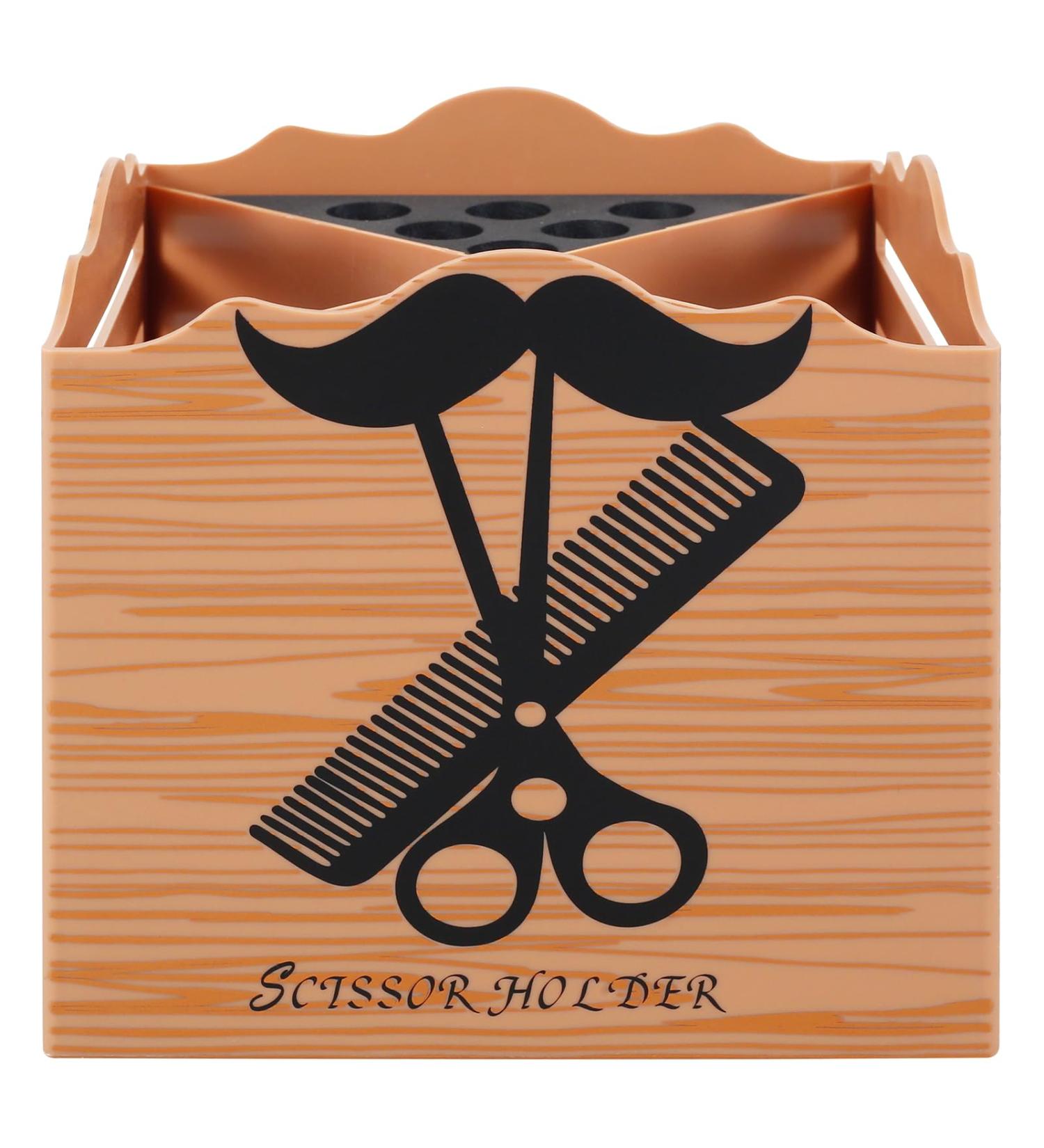 Salon Scissors Holder with 4 Compartments Compact Hair Cutting Scissor Holder with Sponge Lining Barber Shop Shears Stand Organizer Salon Shear Holder for Hairdressers Hair Stylist - Buy Online on GoSupps.com