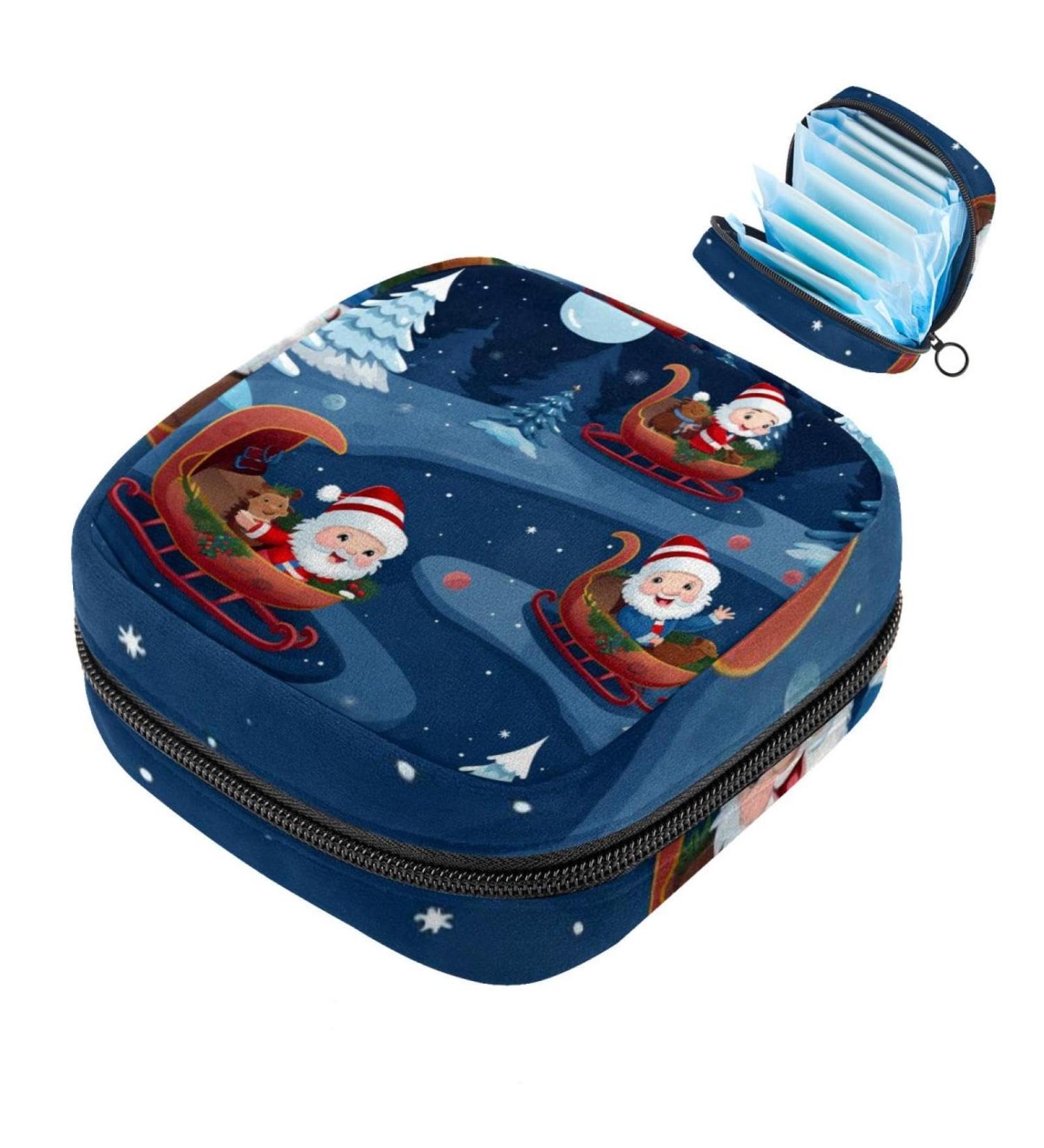 MUOOUM Christmas Sanitary Napkins Storage Bag - Portable for Women & Teens | Menstrual Cup & Breastfeeding Holder - 1 Count - Buy Online on GoSupps.com