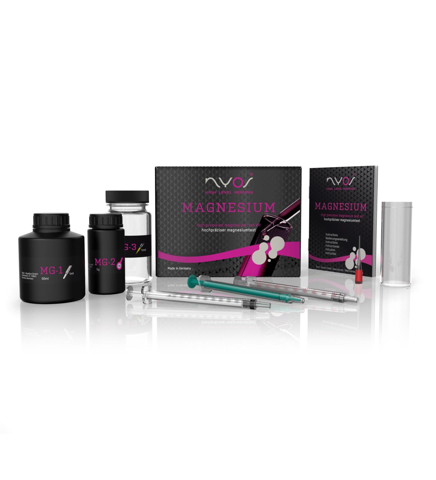 NYOS Reefer Magnesium Test Kit - High precision magnesium test for seawater 50 tests laboratory quality