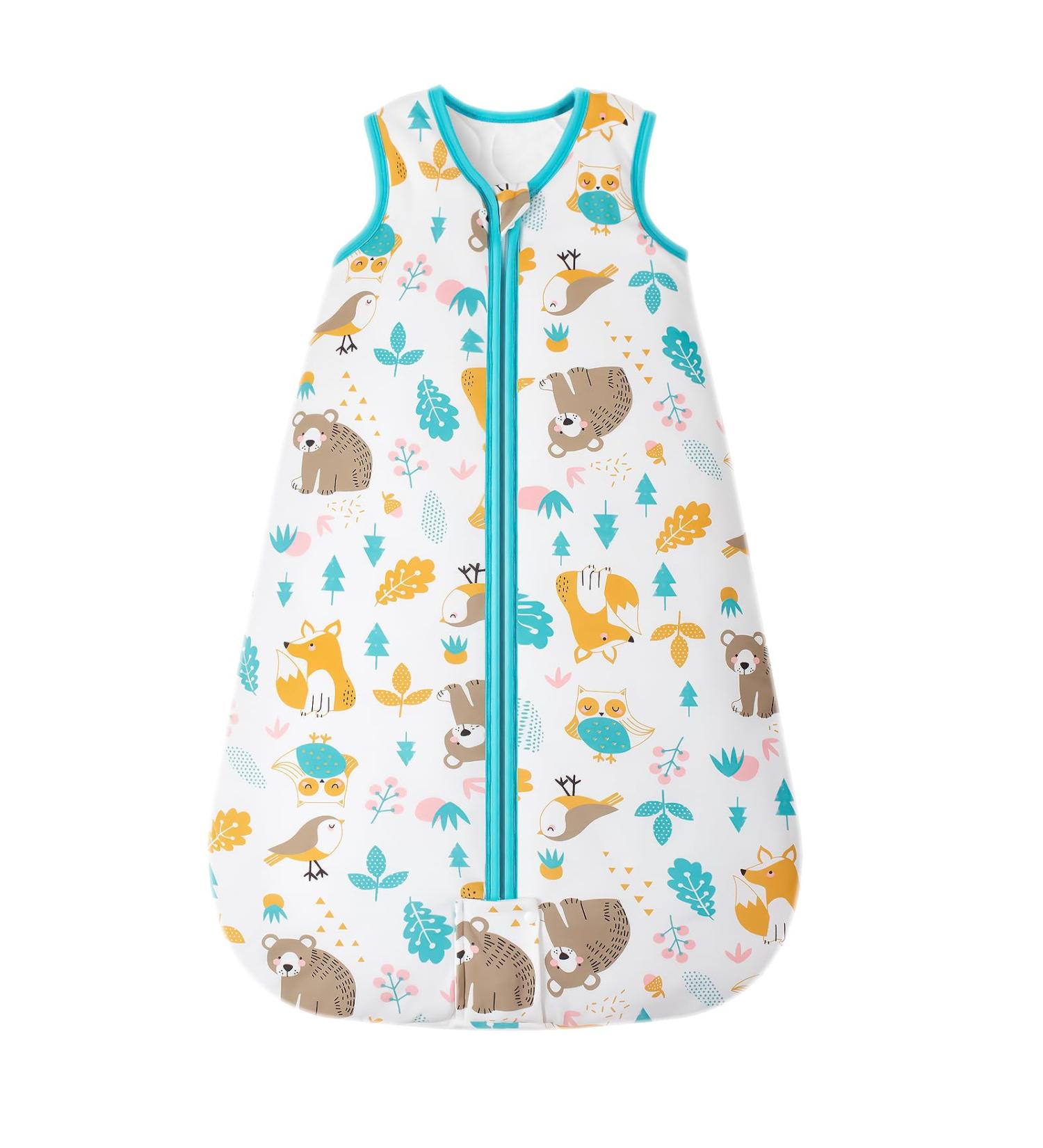 Mosebears Baby Winter Sleeping Bag 2.5 Tog - Green Zoo 18-24 Months | 100% Cotton | For Birth to 24 Months - Buy Online on GoSupps.com