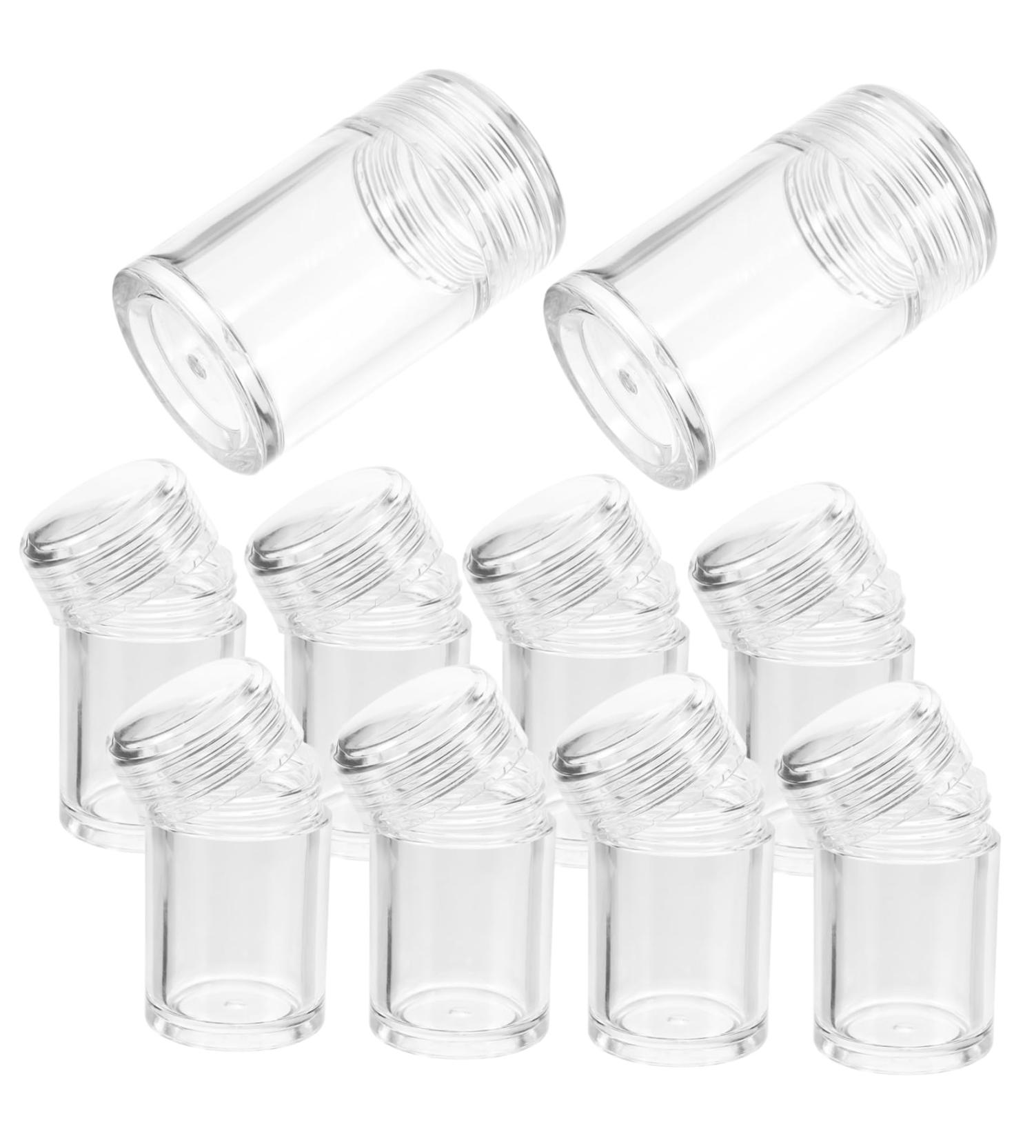 Housoutil 12pcs Boxes Clear Holesml Small with Cosmetic Sifter Empty Refillable Cases Makeup Net Powder Loose - Buy Online on GoSupps.com