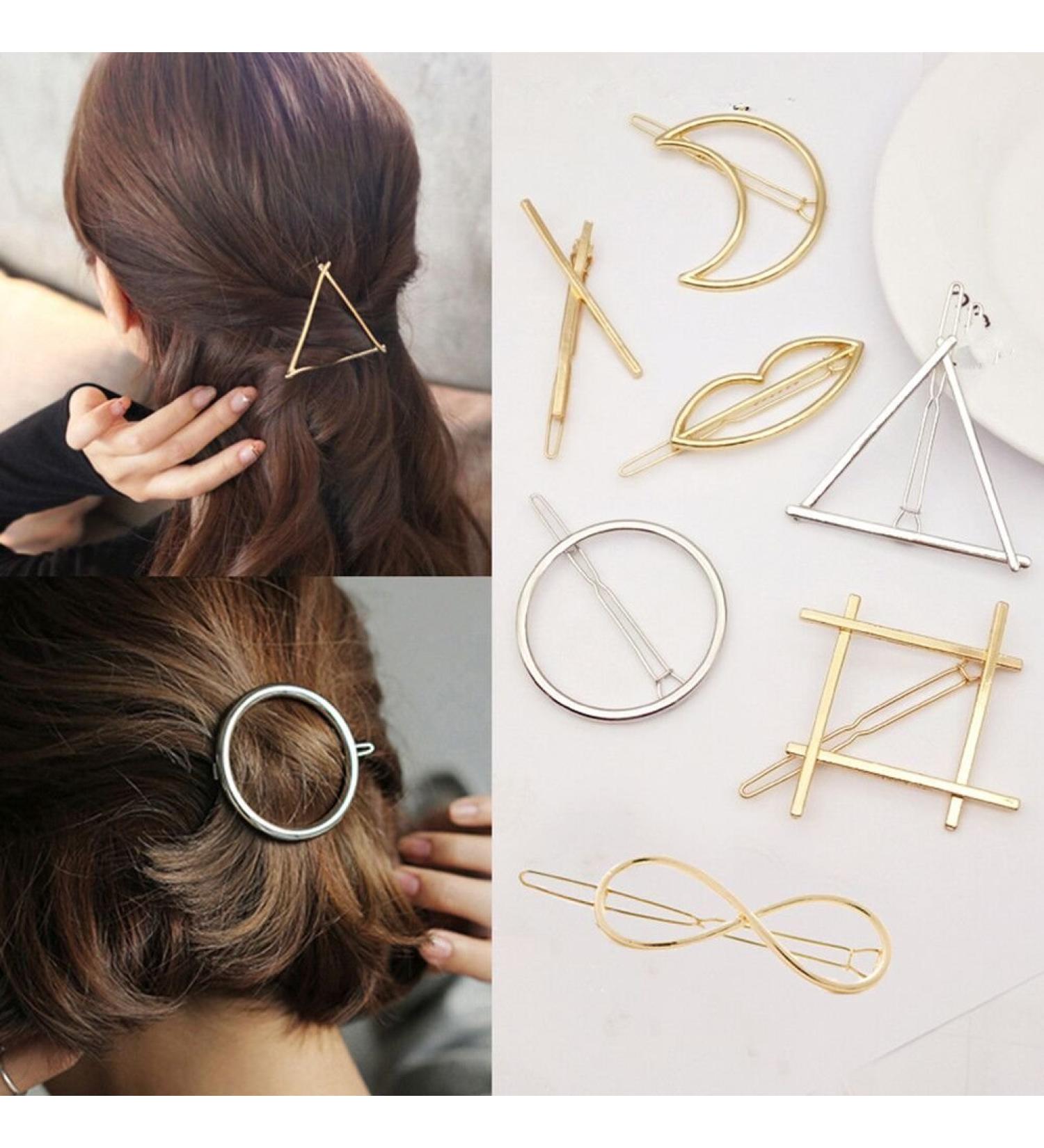 Cuhair 7 stalks metal round feather leaf hair clips/hair clips hair clip hairpong hair gripper hair clip hairdress hair accessories color-1