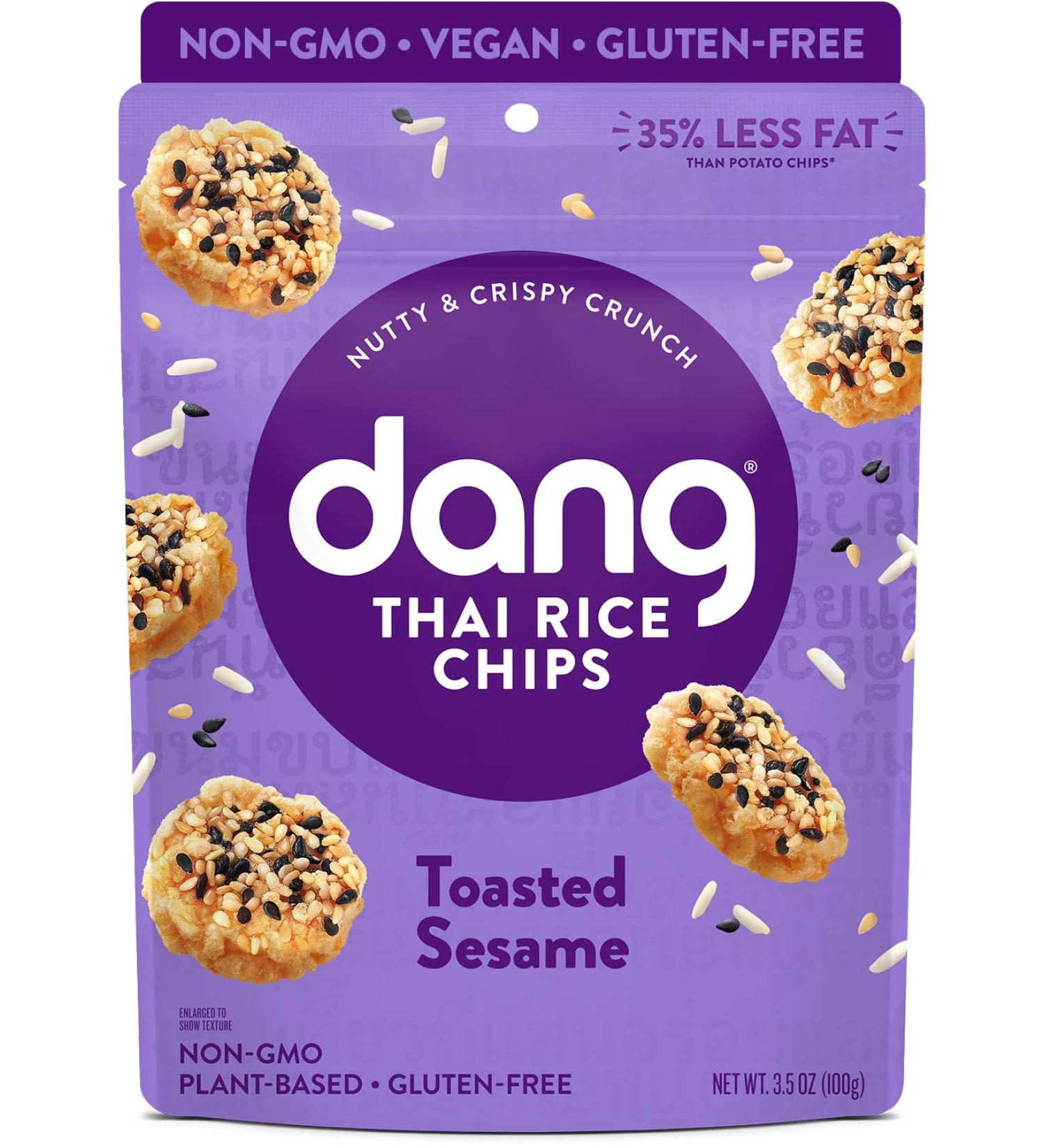 Dang Thai Rice Chips Toasted Sesame - 3.5 oz (100g) | Crunchy Gluten-Free Snack - Buy Online on GoSupps.com